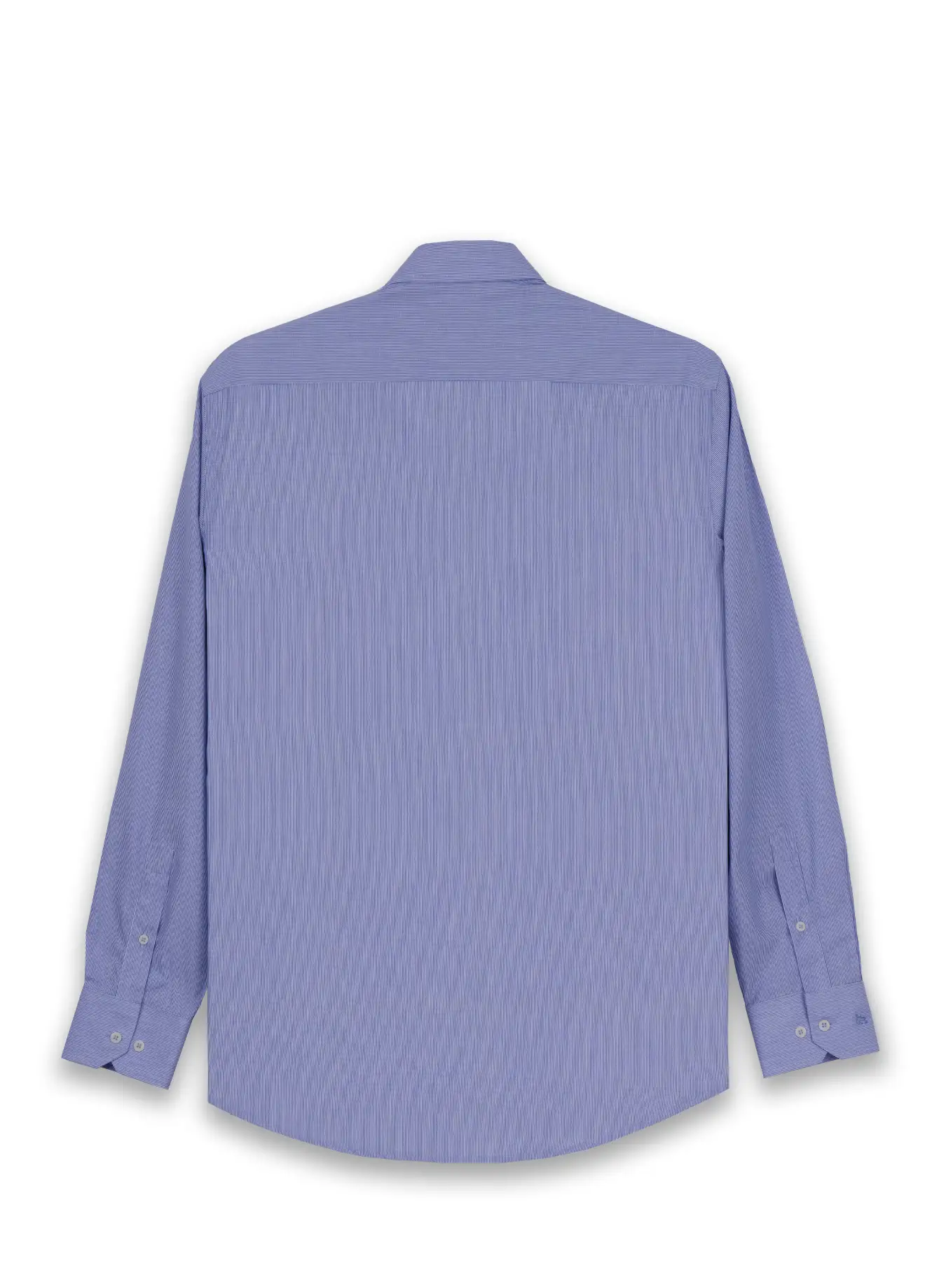 پیراهن آستین بلند مردانه راه راه ریز آبی ال سی من
