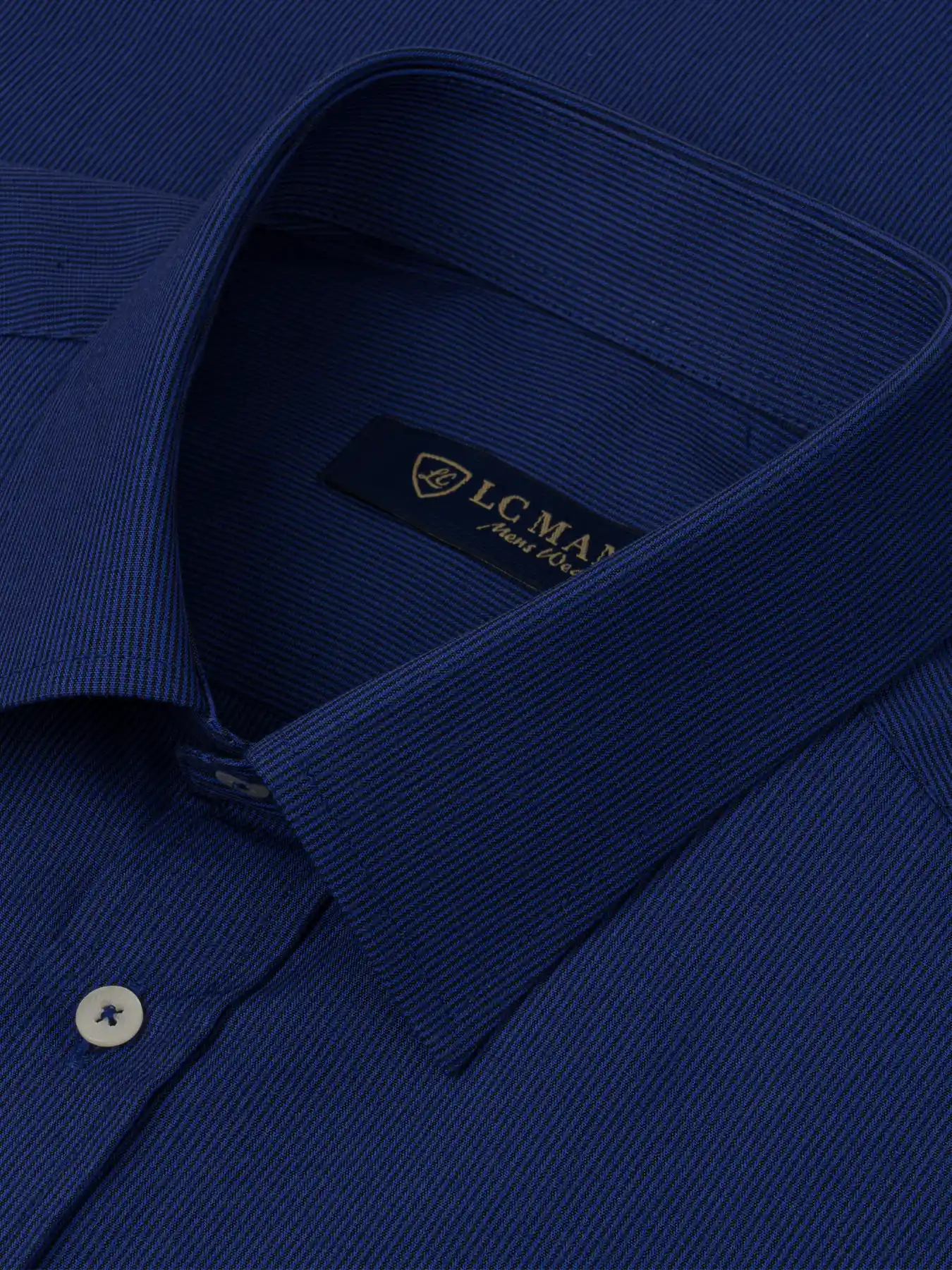 پیراهن راه راه سرمه ای آستین بلند ال سی من 