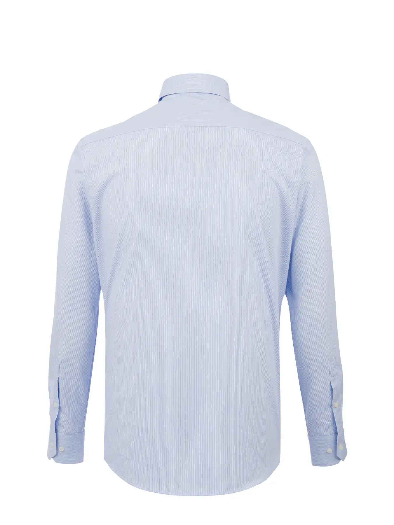 پیراهن آستین بلند آبی روشن راه راه 