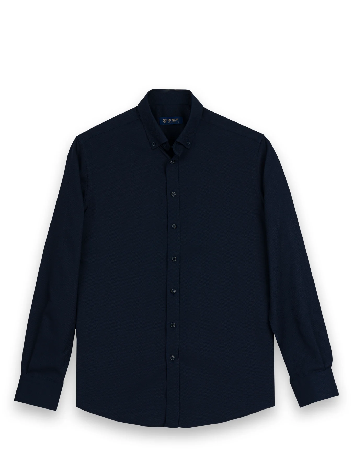 پیراهن سرمه ای مردانه آستین بلند  ال سی من 7