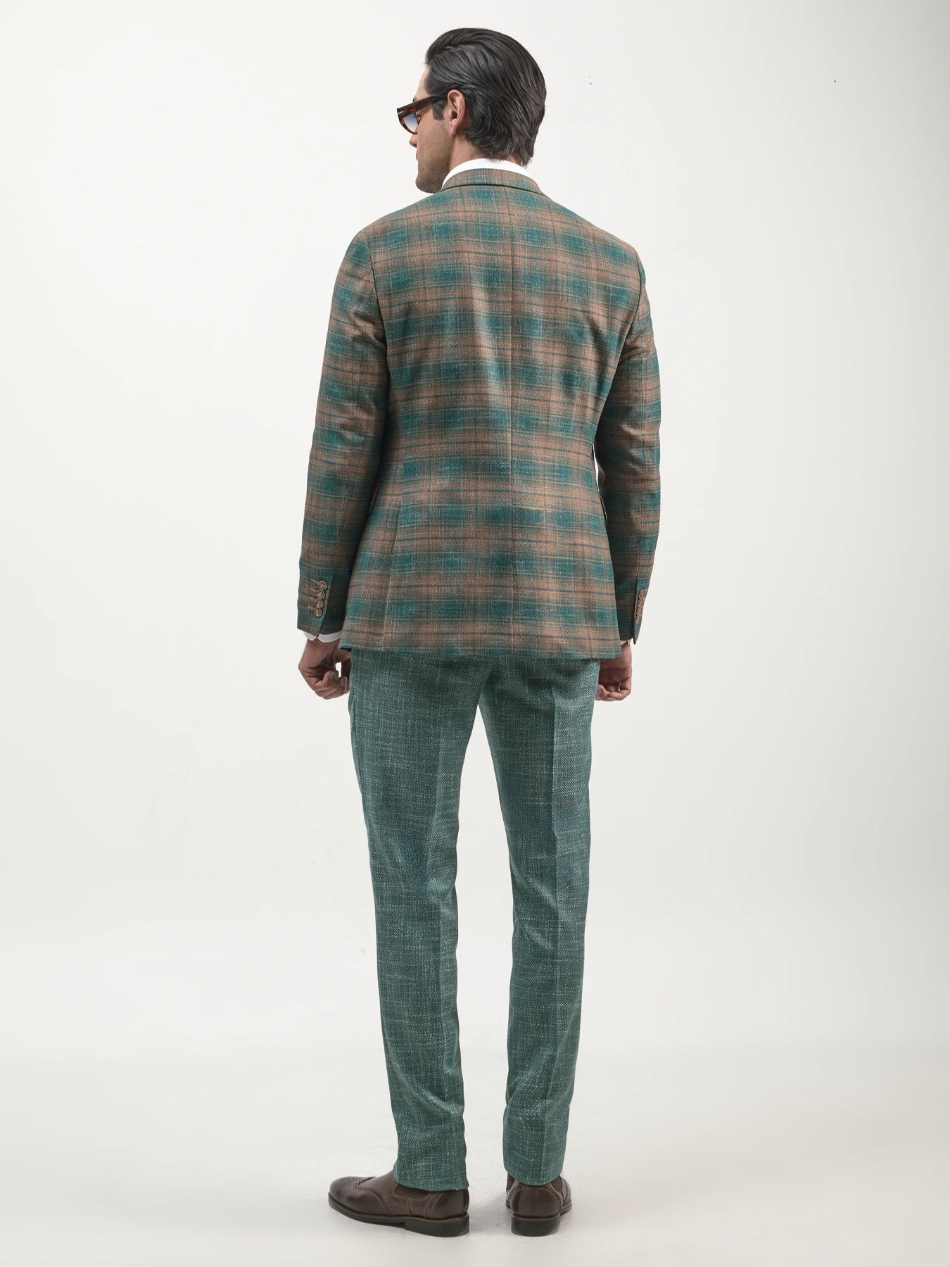 کت و شلوار و ژیله دو رو سبز 72