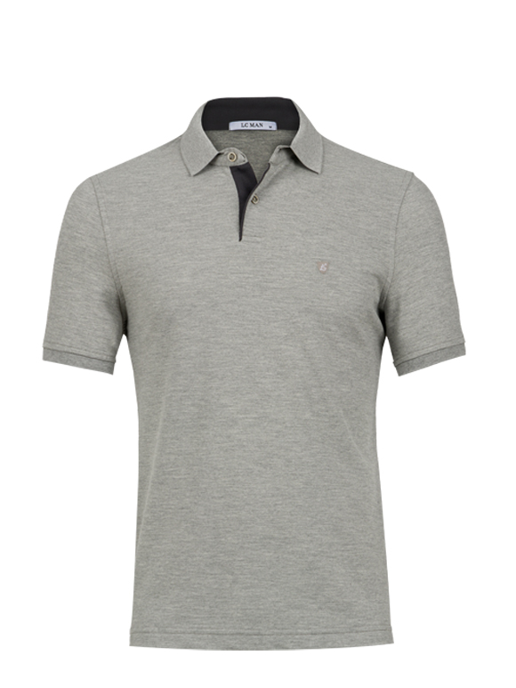 پولوشرت مردانه خاکستری آستین کوتاه  ال سی من 209