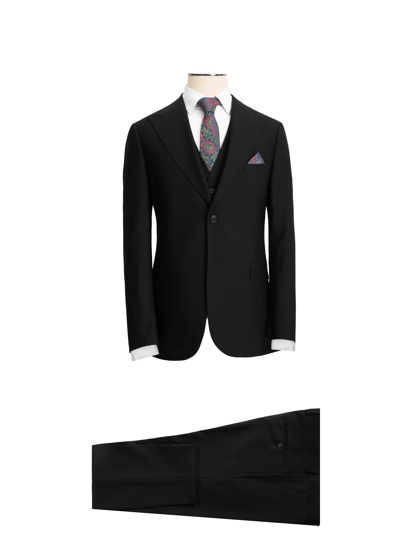 کت و شلوار و ژیله مشکی ال سی من 14