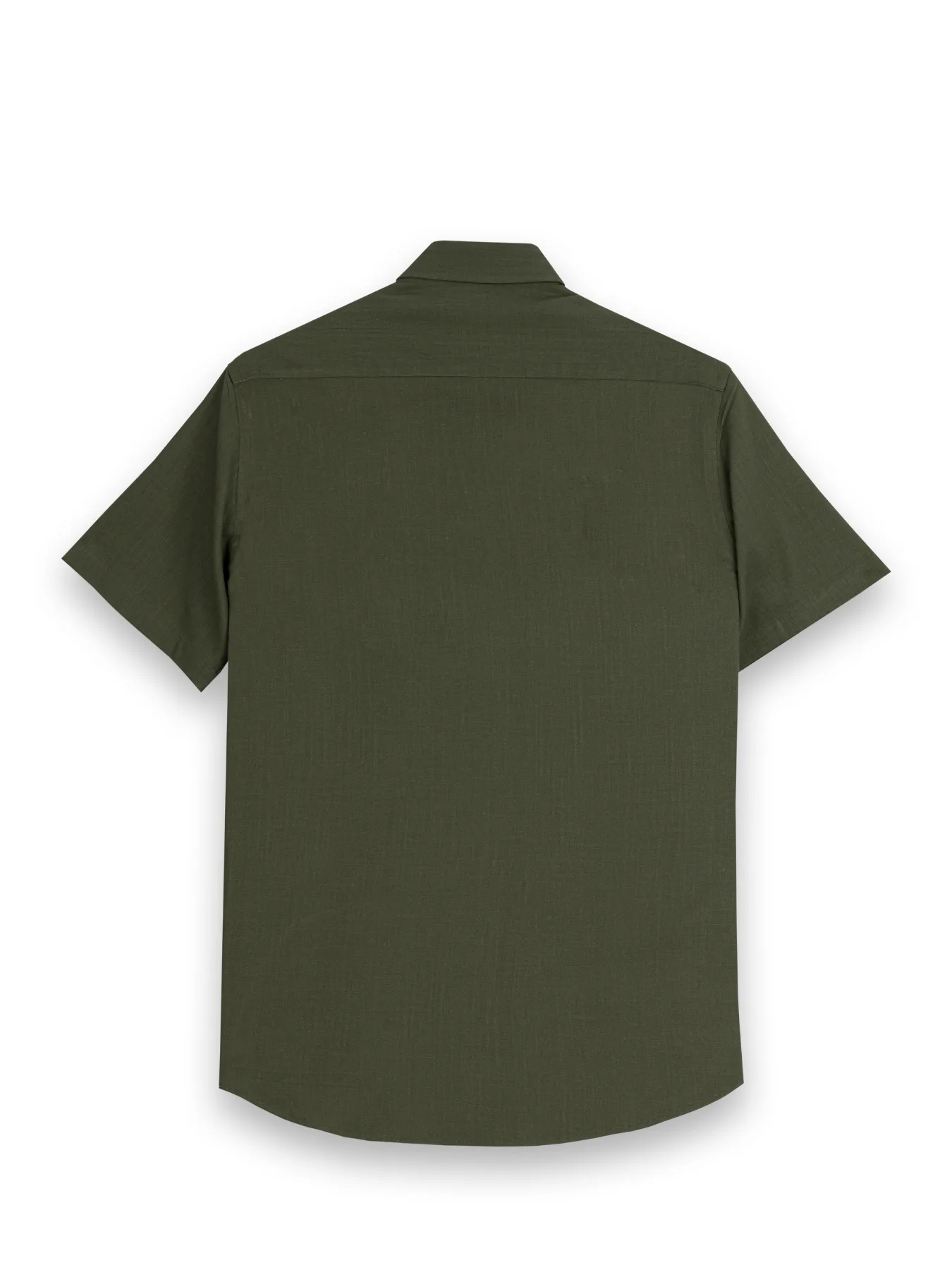 پیراهن سبز ساده آستین کوتاه ال سی من 4