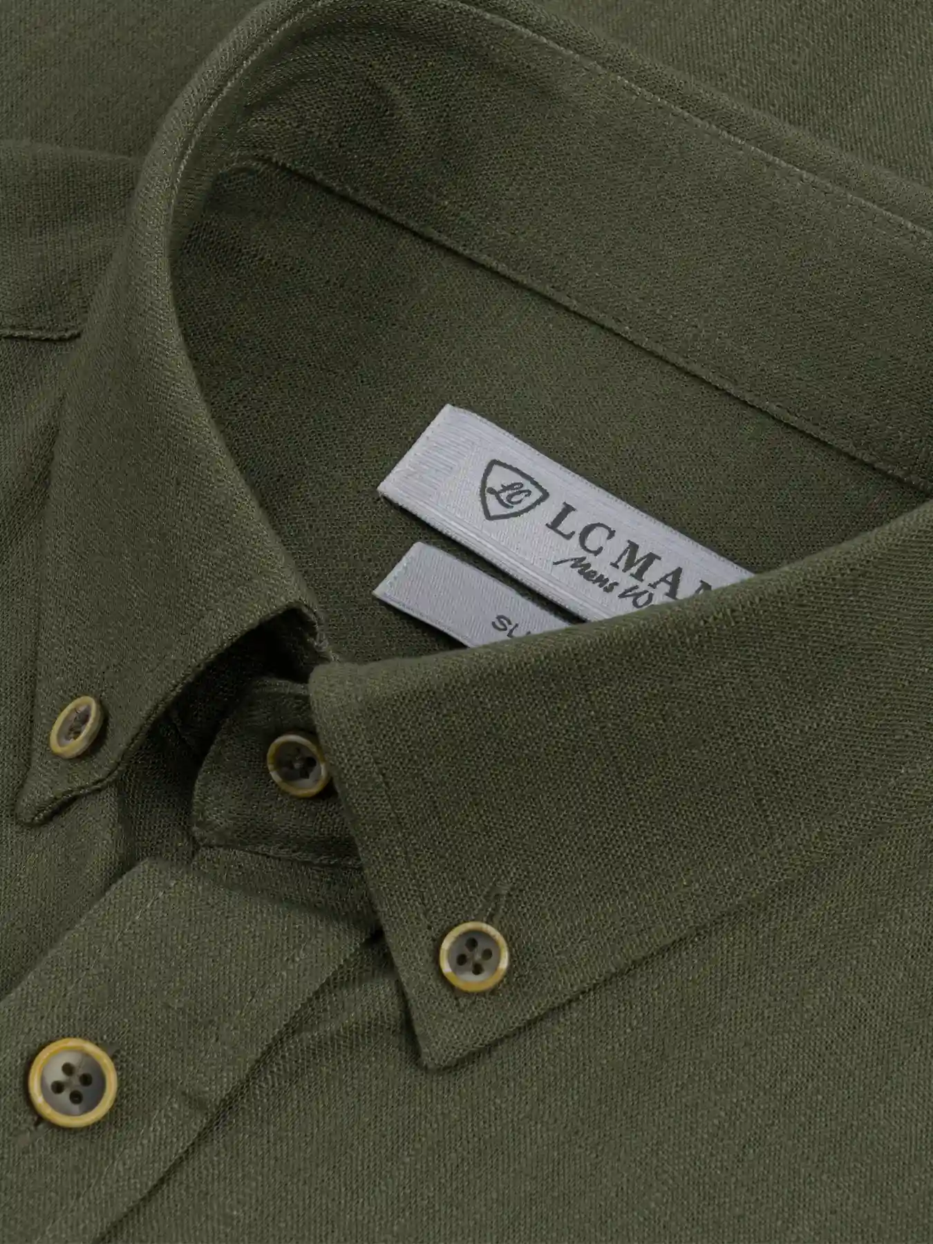 پیراهن سبز ساده آستین کوتاه ال سی من 4