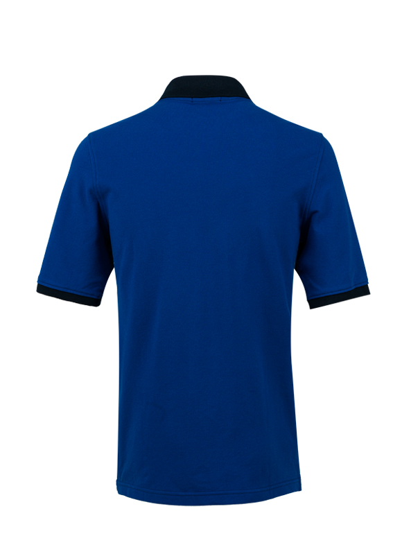 پولوشرت آبی مردانه آستین کوتاه یقه شکاری 258