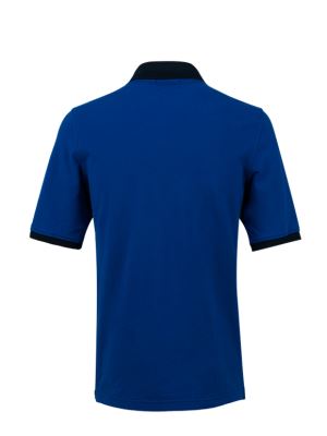 پولوشرت آبی مردانه آستین کوتاه یقه شکاری 258