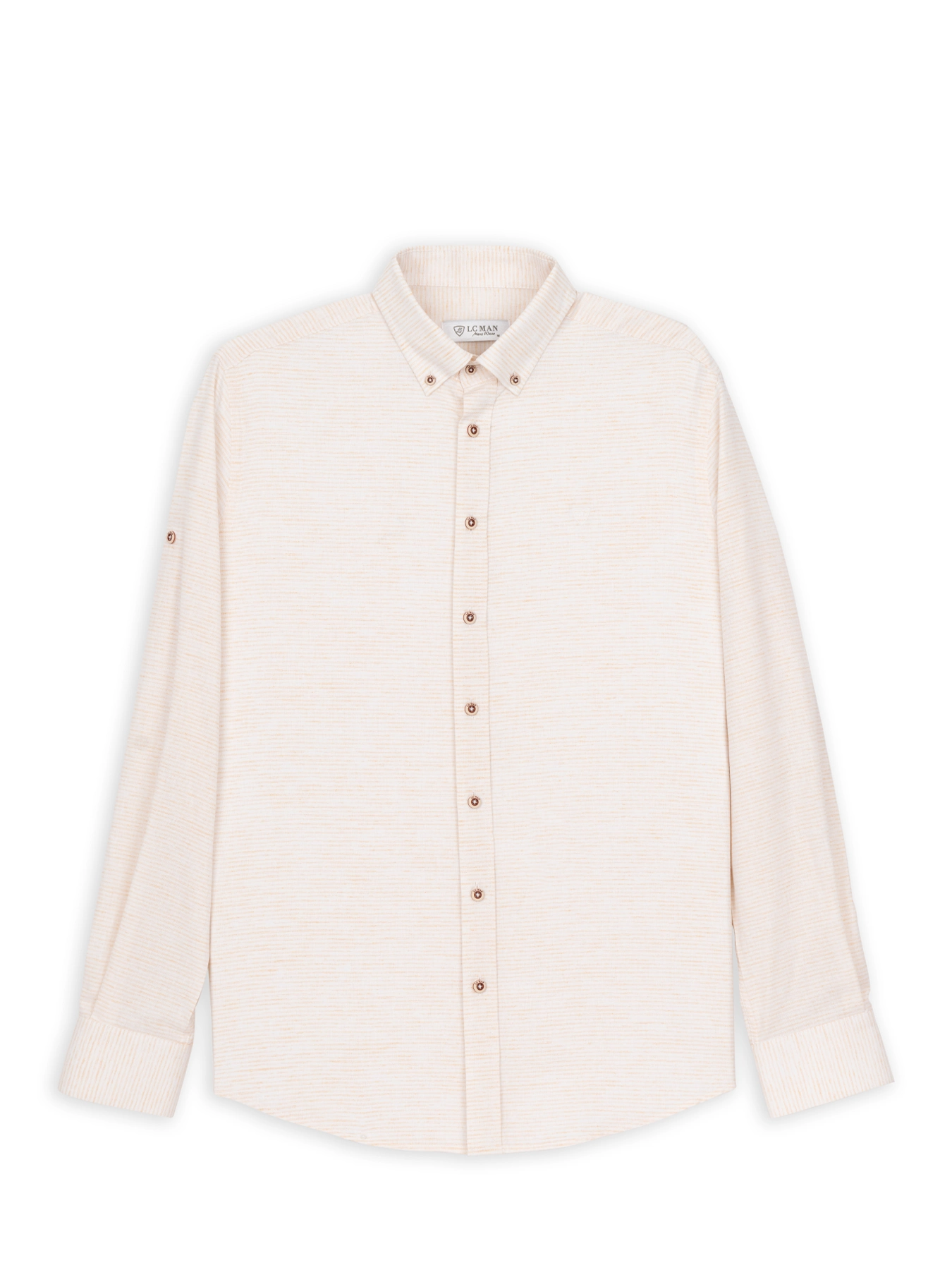 پیراهن آستین بلند راه راه نارنجی ال سی من 87