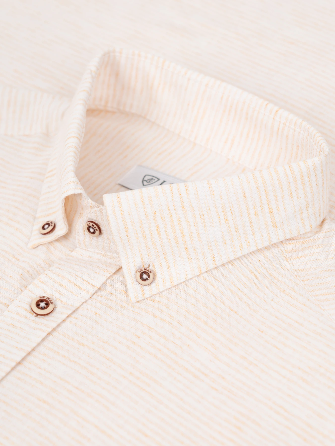 پیراهن آستین بلند راه راه نارنجی ال سی من 87