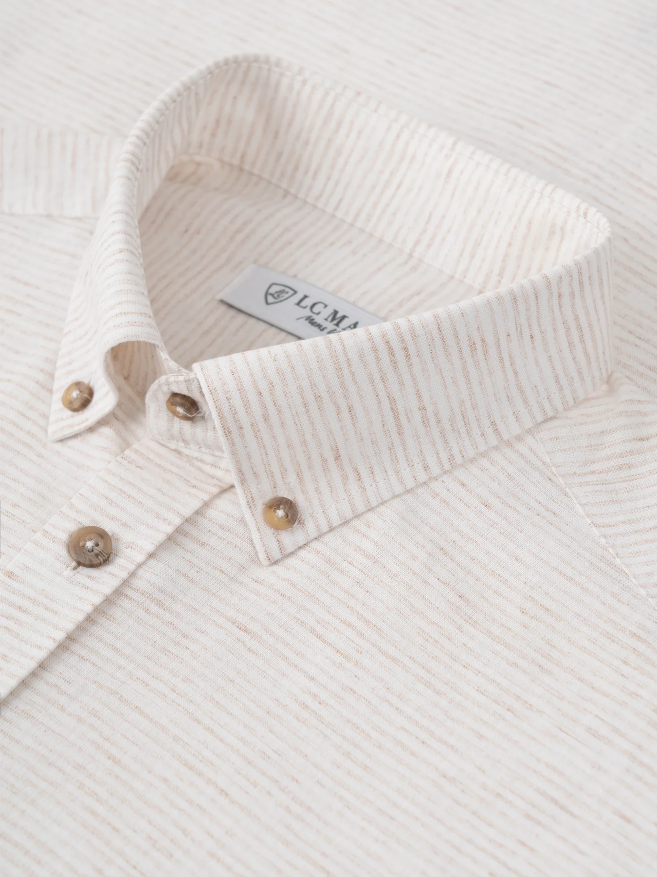 پیراهن آستین بلند راه راه کرم ال سی من 87