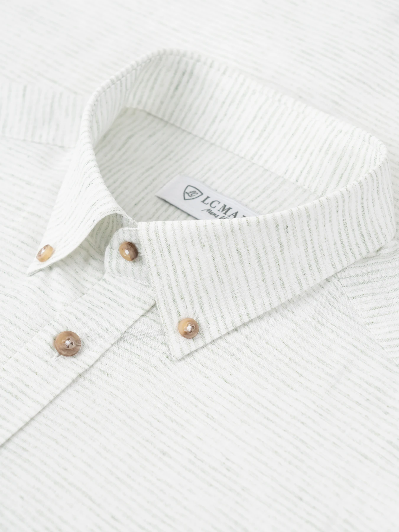 پیراهن آستین بلند راه راه سبز ال سی من 87