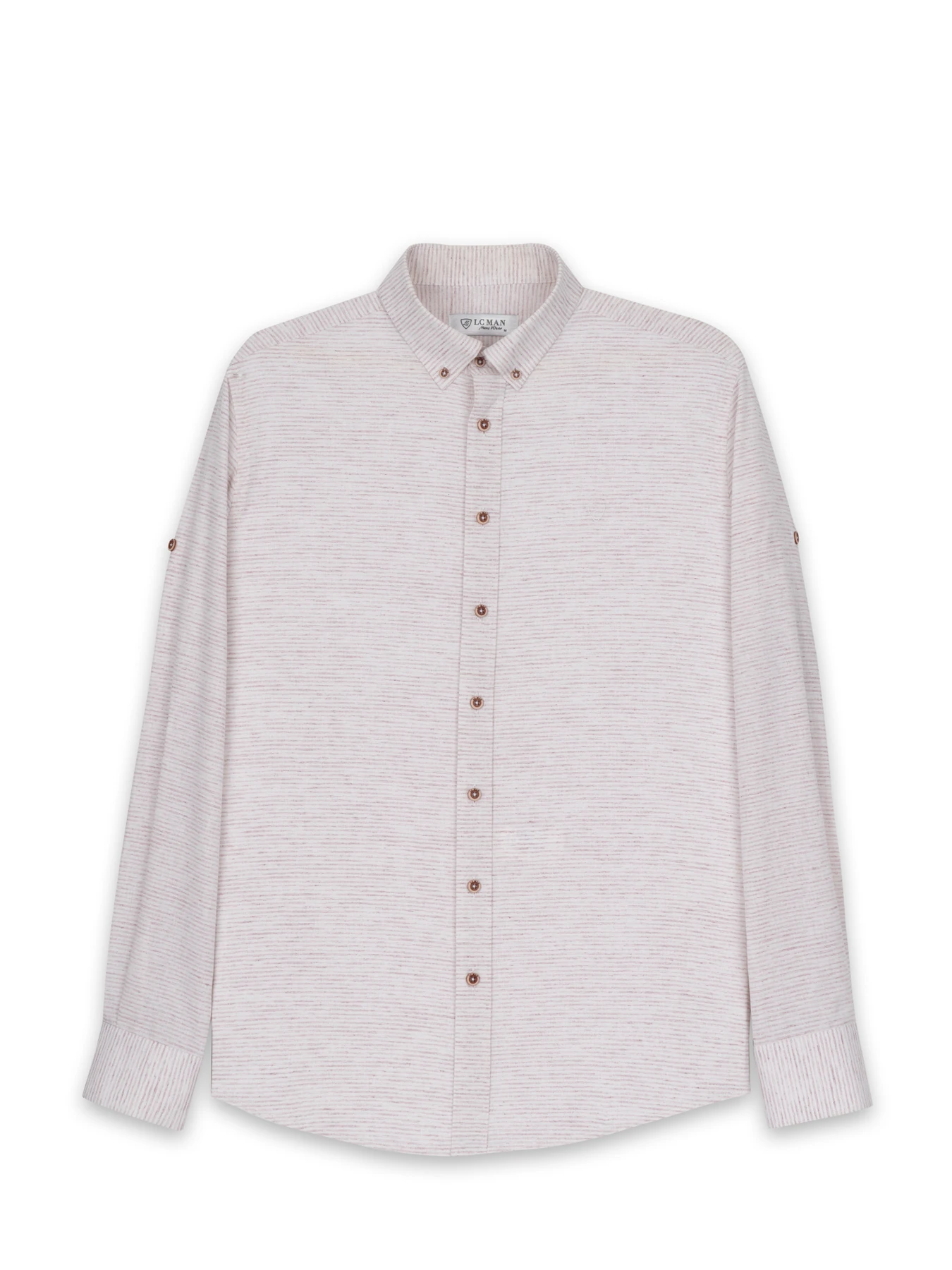 پیراهن آستین بلند قرمز راه راه ال سی من 87