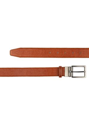 کمربند چرم طلایی فلوتر قلاب دودی مات 