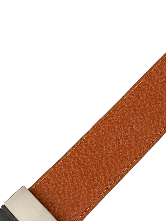 کمربند چرم طلایی فلوتر قلاب دودی مات 