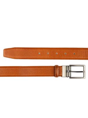 کمربند مردانه چرم فلوتر قلاب دودی مات 3