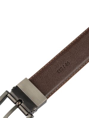 کمربند مردانه چرم فلوتر قلاب دودی مات 3