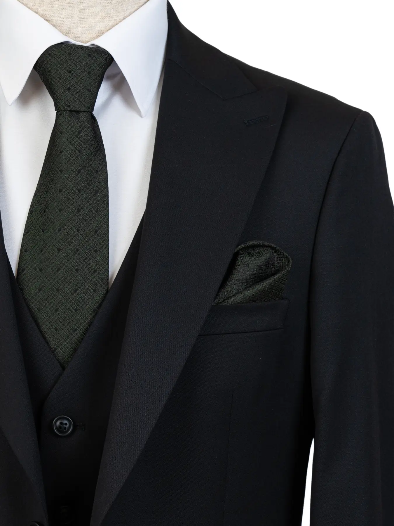 کت و شلوار و ژیله مشکی ال سی من 26