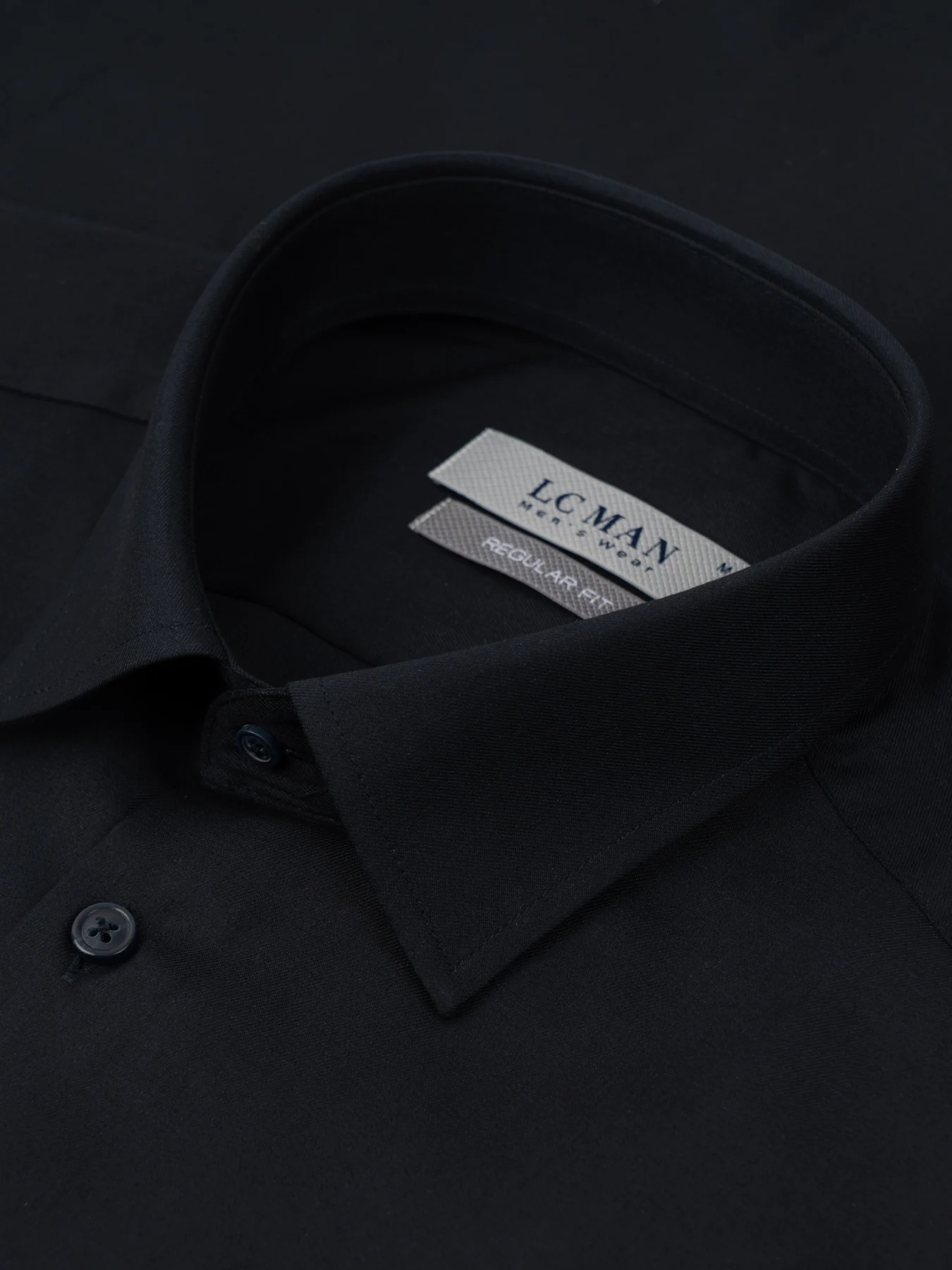 پیراهن آستین بلند سرمه ای تیره ال سی من 27