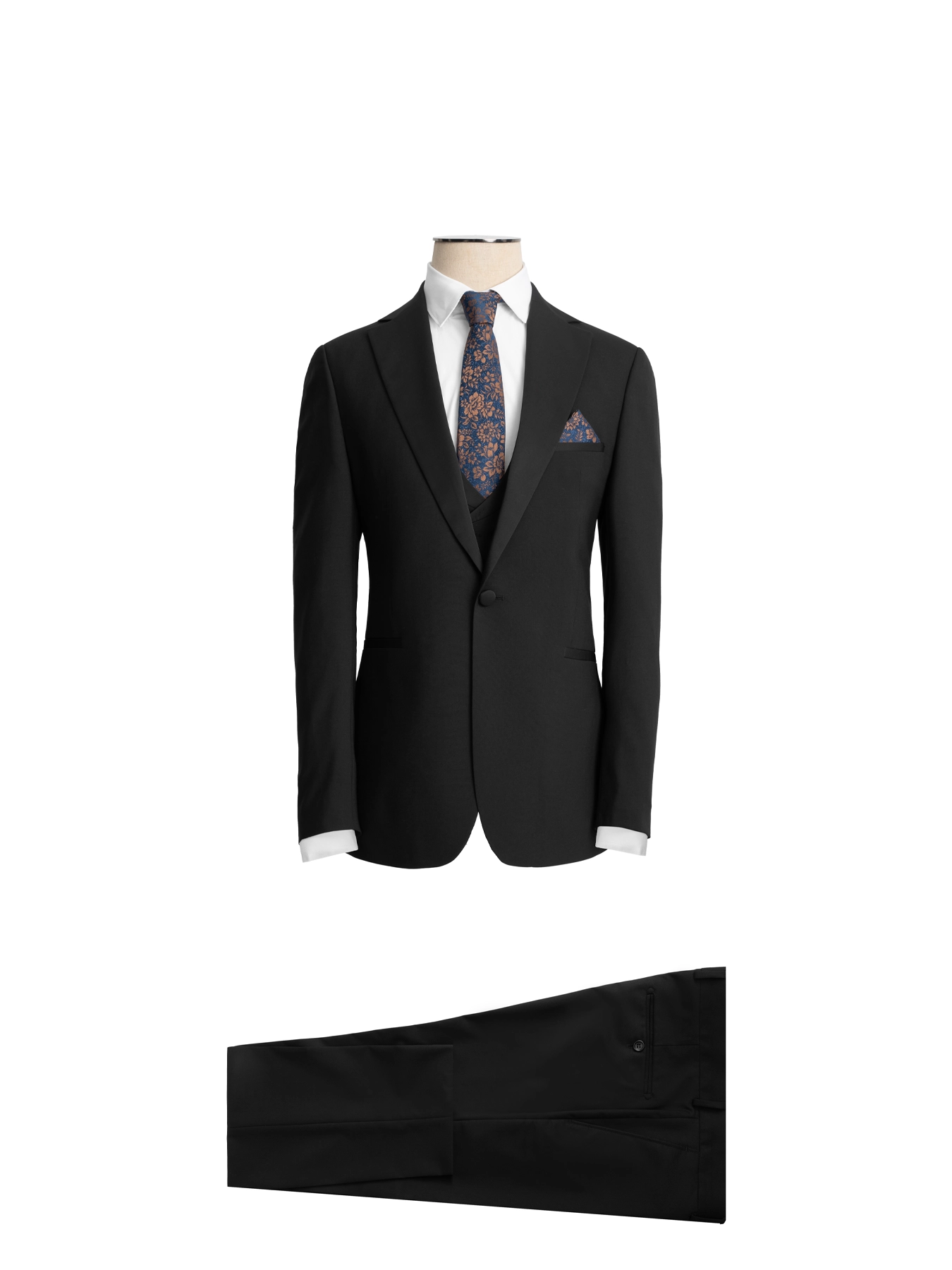 کت و شلوار و ژیله دامادی مشکی ال سی من 35