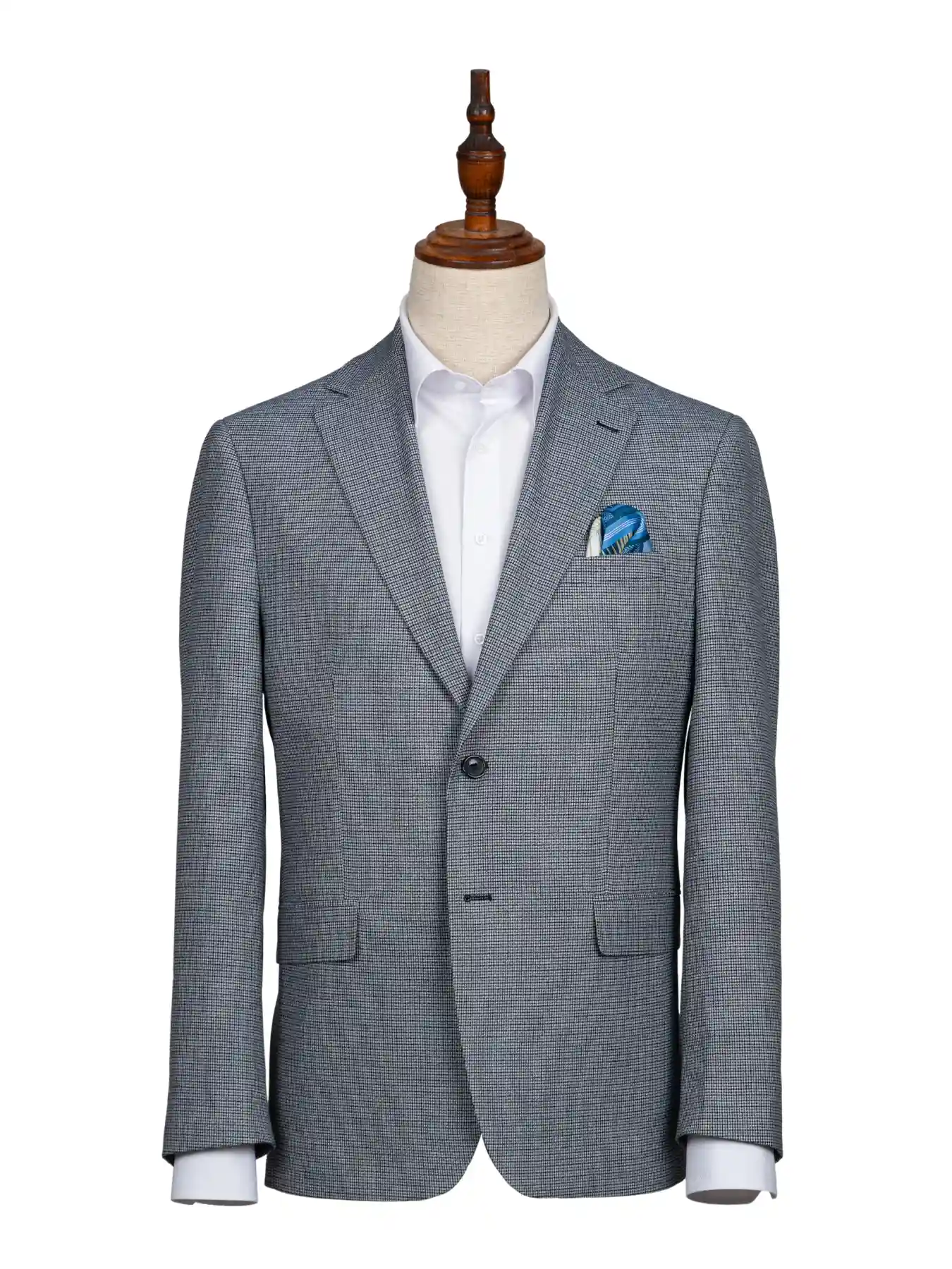 کت تک سرمه ای طرح دار ال سی من