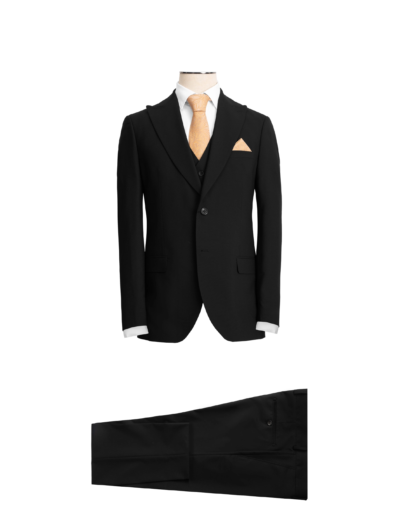 کت و شلوار و ژیله مشکی ال سی من 51