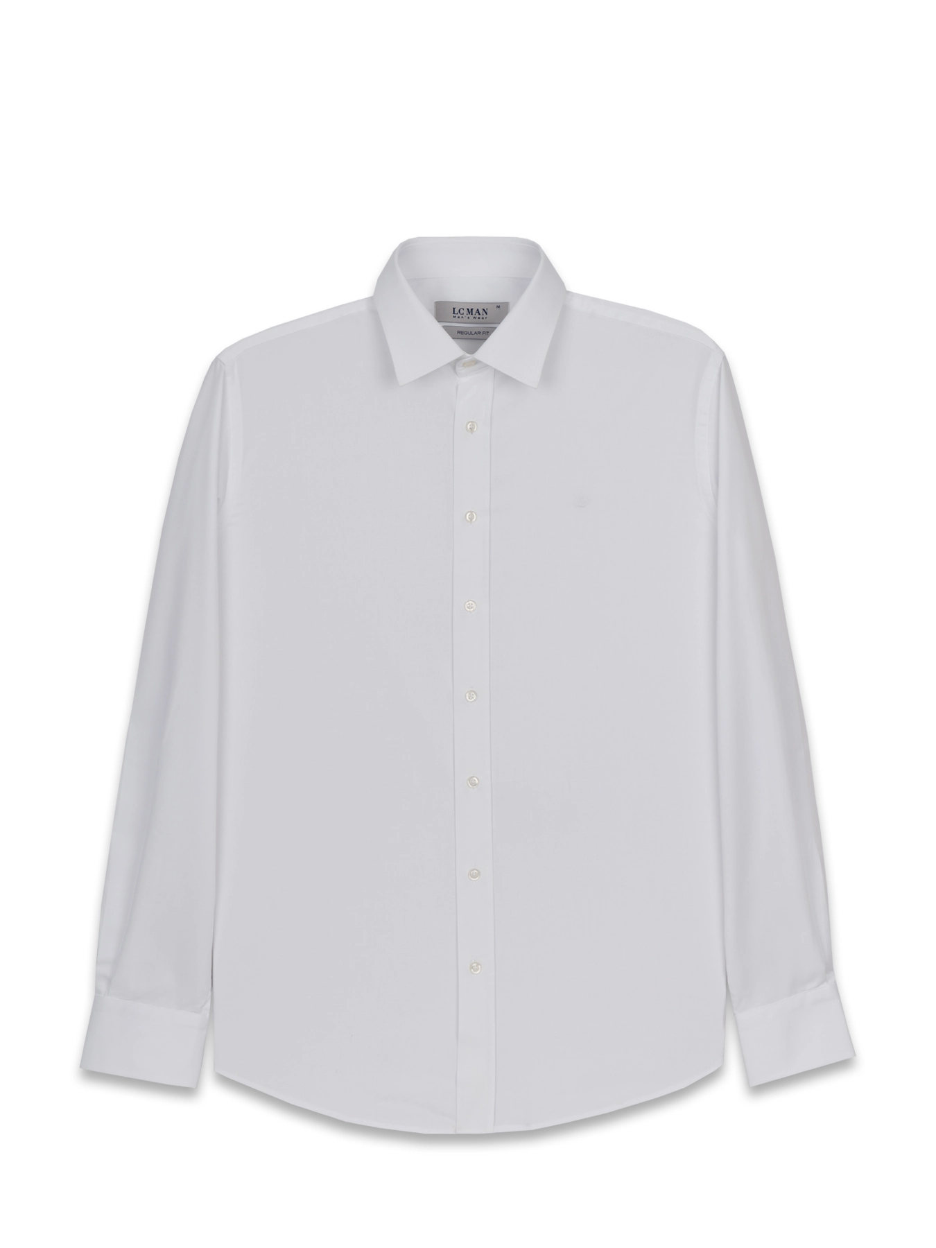 پیراهن آستین بلند سفید ساده ال سی من 75