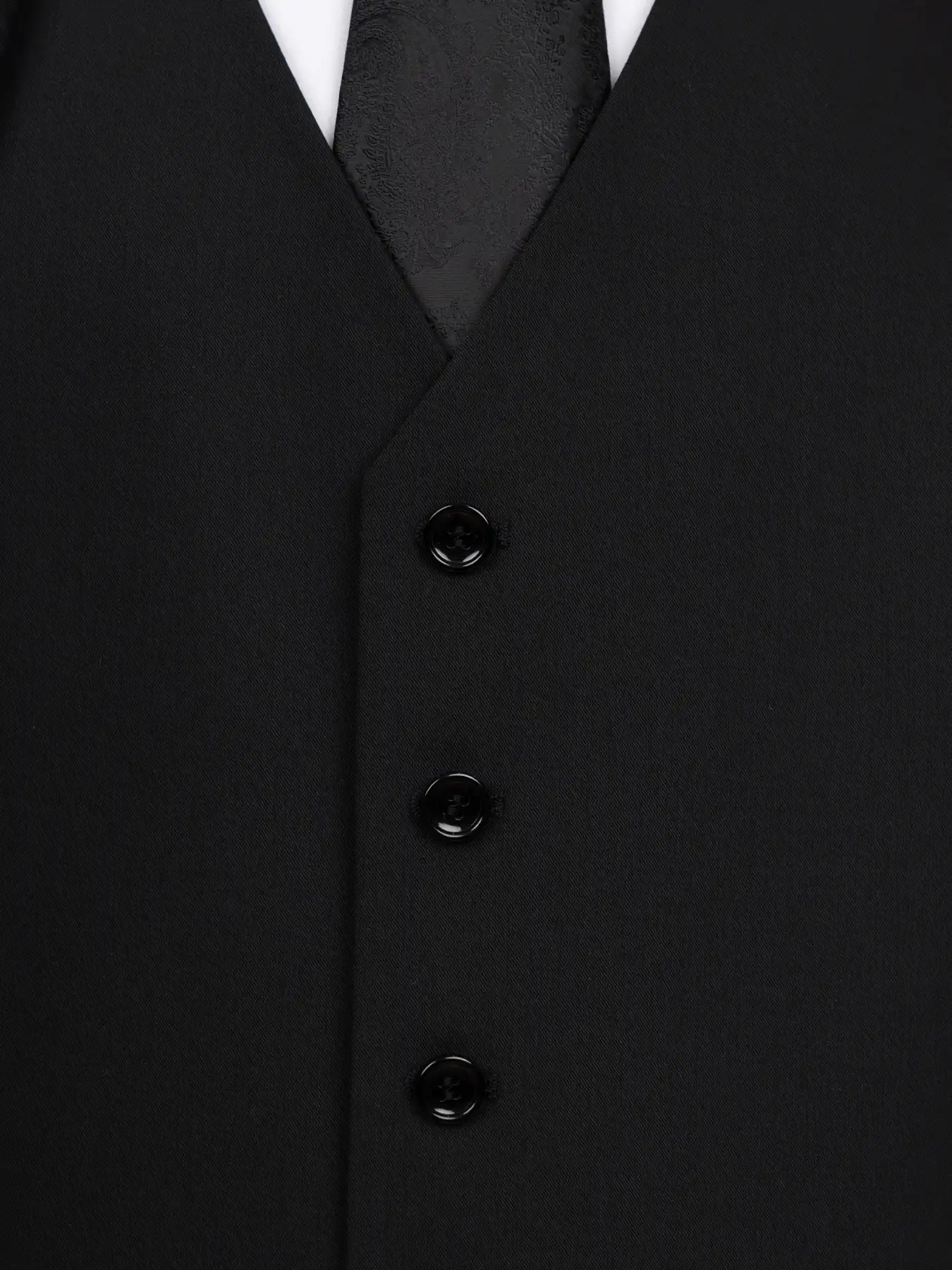 کت و شلوار و ژیله مشکی ال سی من 85