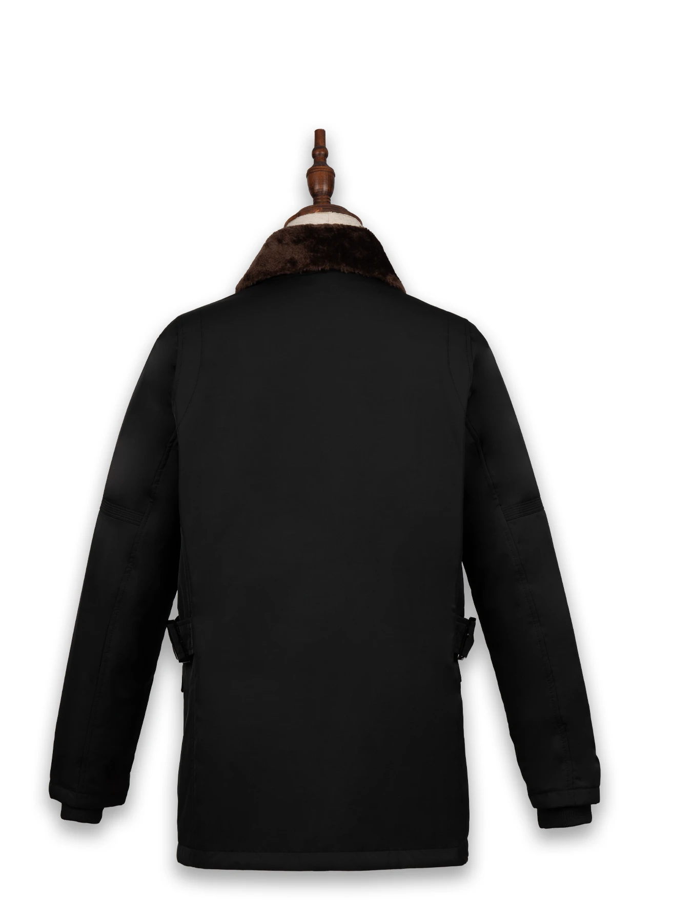 کاپشن مشکی یقه شکاری ال سی من 