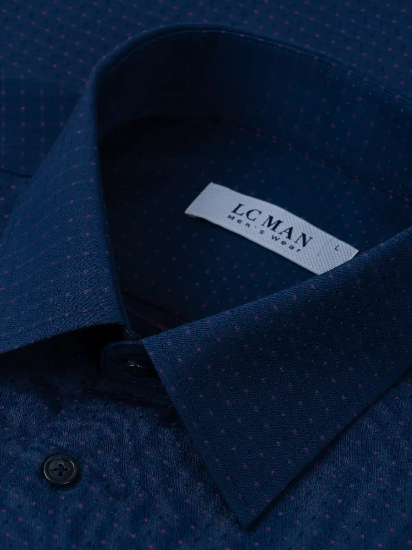 پیراهن آستین سرمه ای طرح دار بلند ال سی من 91