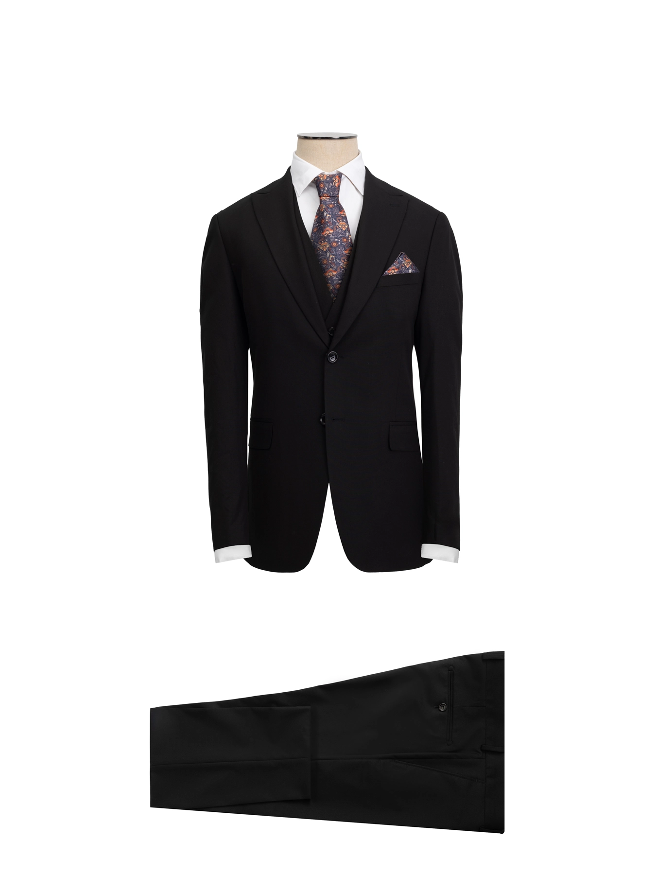 کت و شلوار و ژیله مشکی ال سی من 72 کت و شلوار و ژیله مشکی ال سی من 72