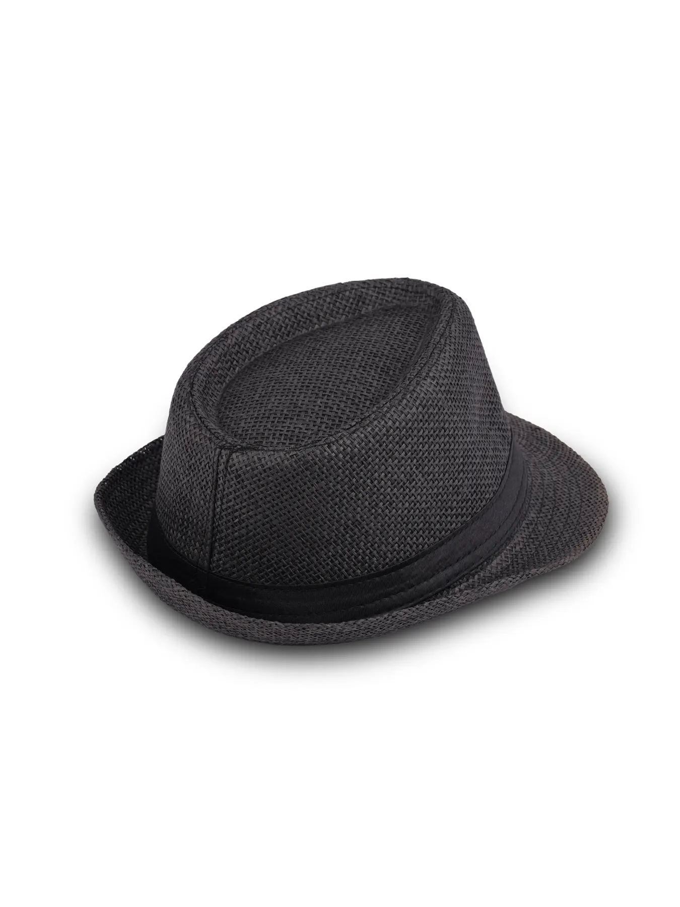 کلاه شاپو خاکستری طرح حصیری ال سی من