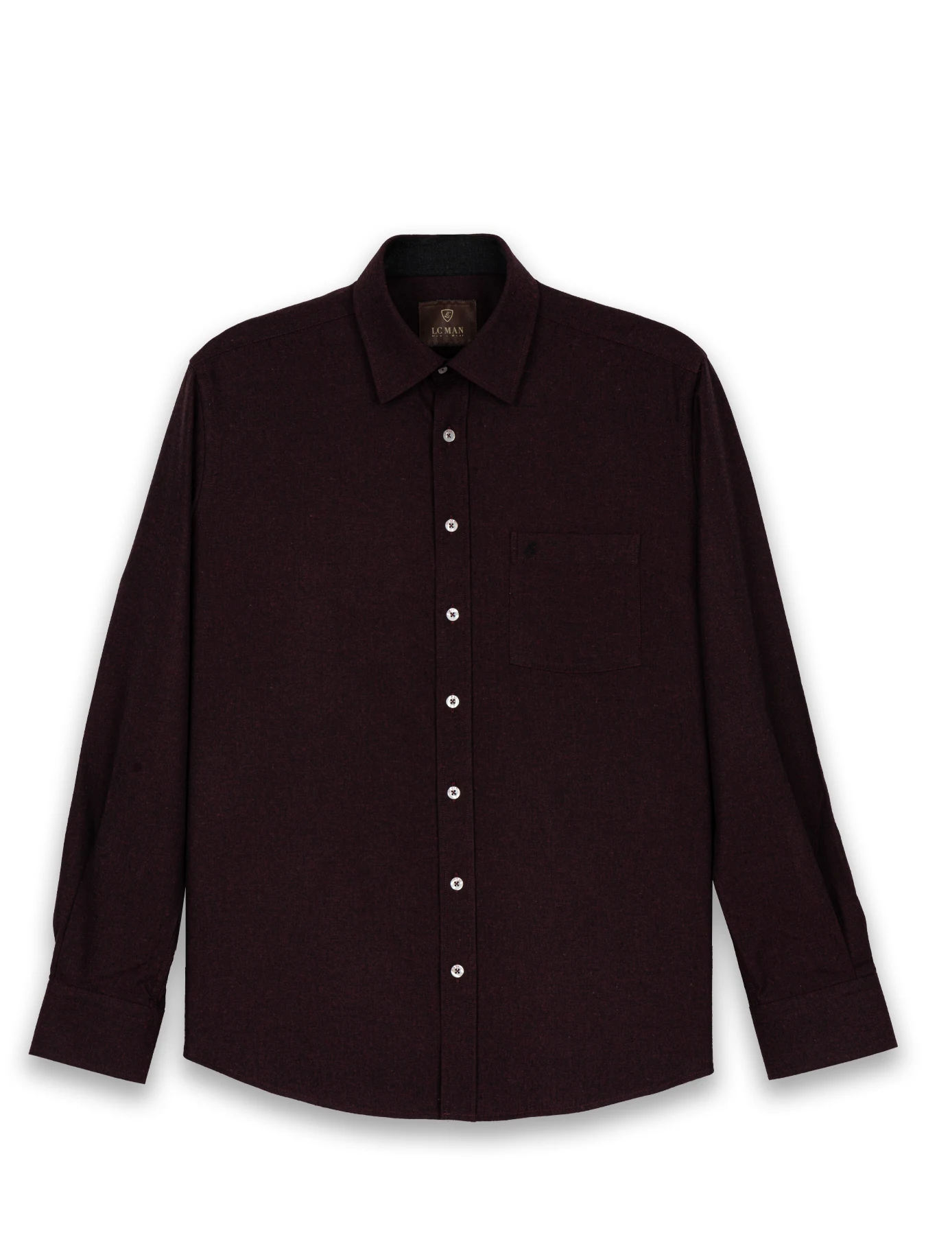 پیراهن آستین بلند زرشکی ال سی من 16