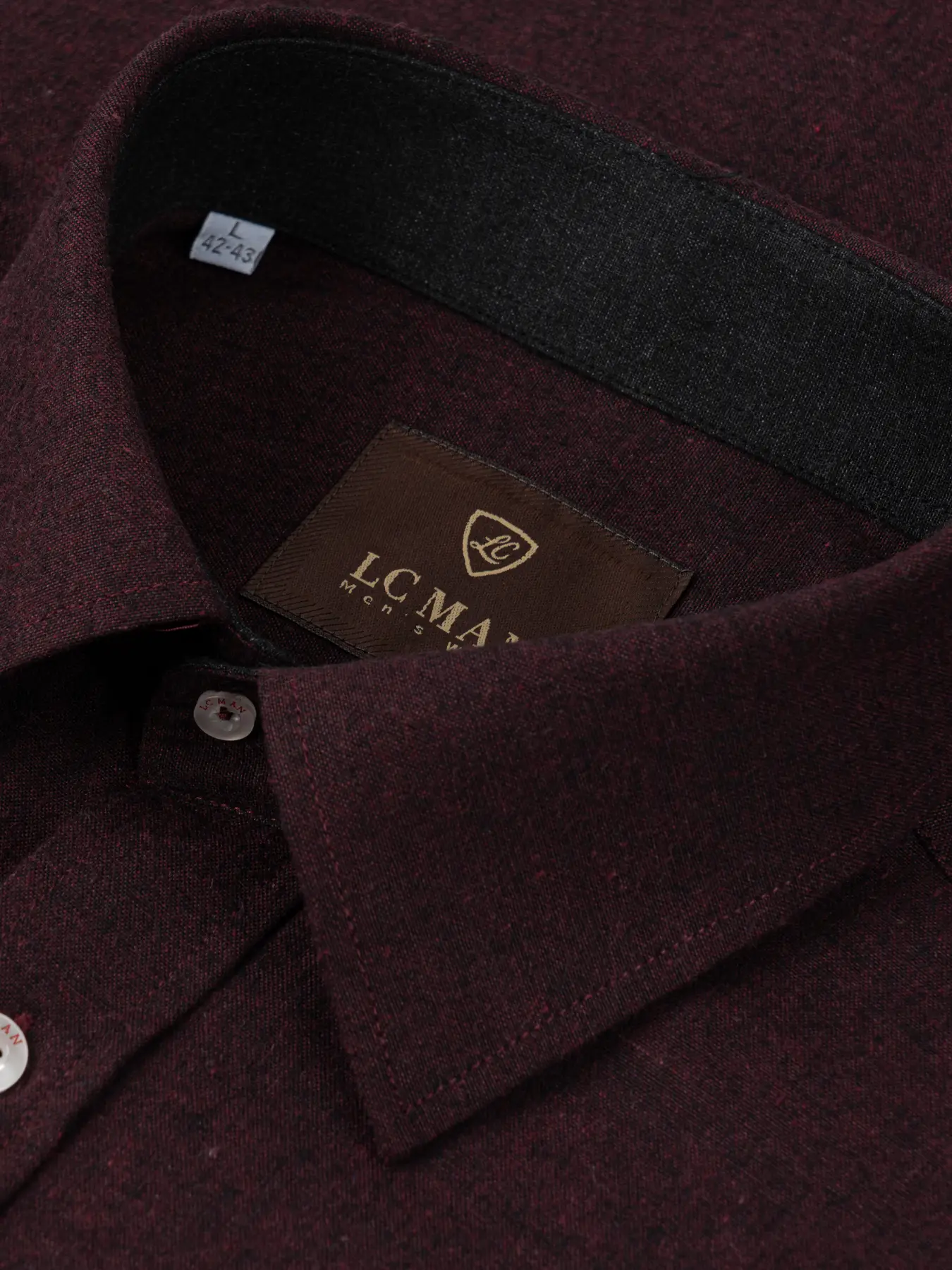 پیراهن آستین بلند زرشکی ال سی من 16