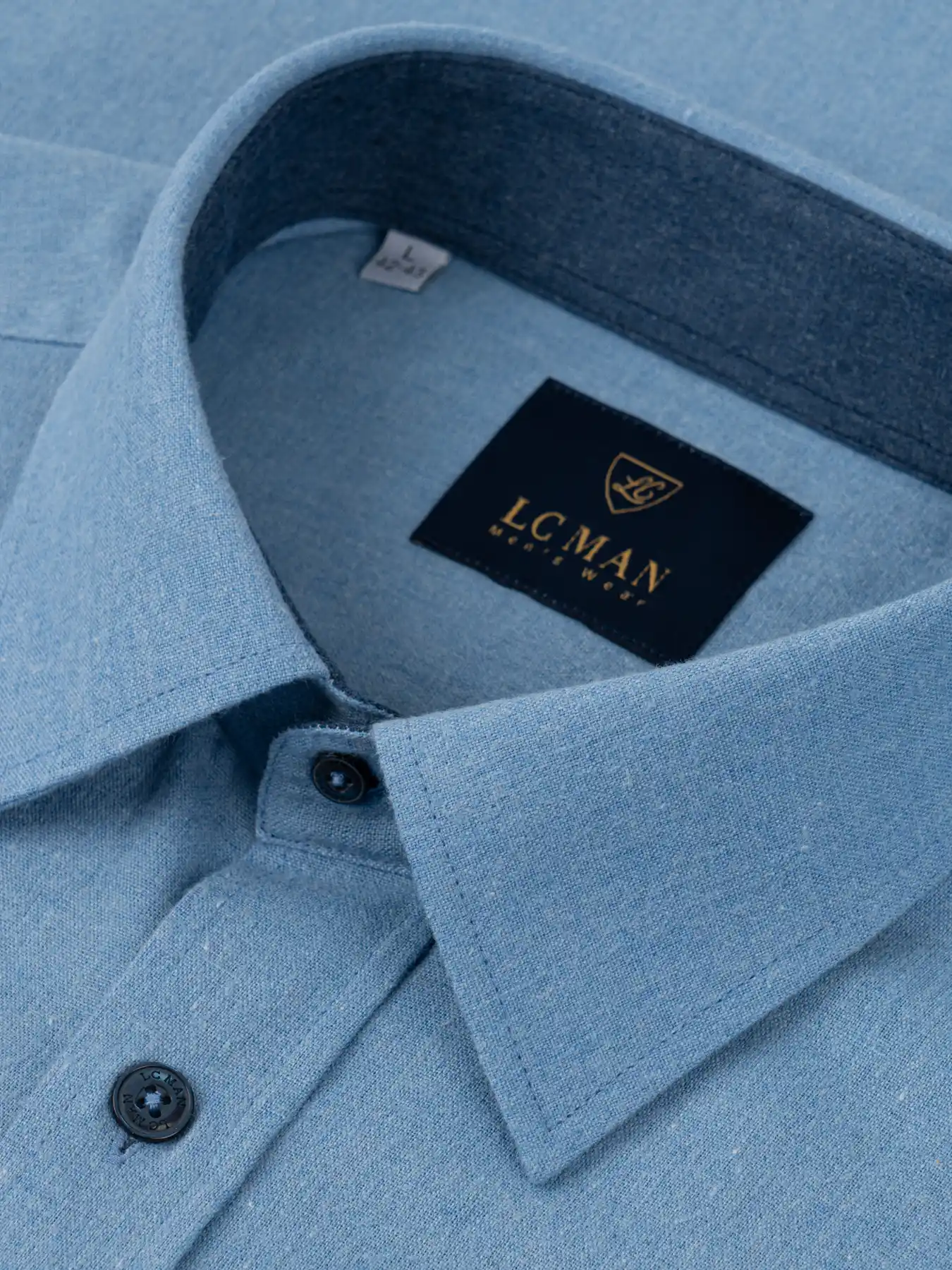 پیراهن آستین بلند آبی ال سی من 16