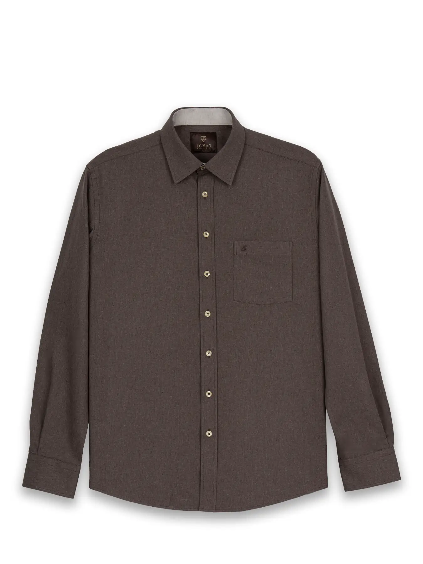 پیراهن قهوه ایی آستین بلند ال سی من 16