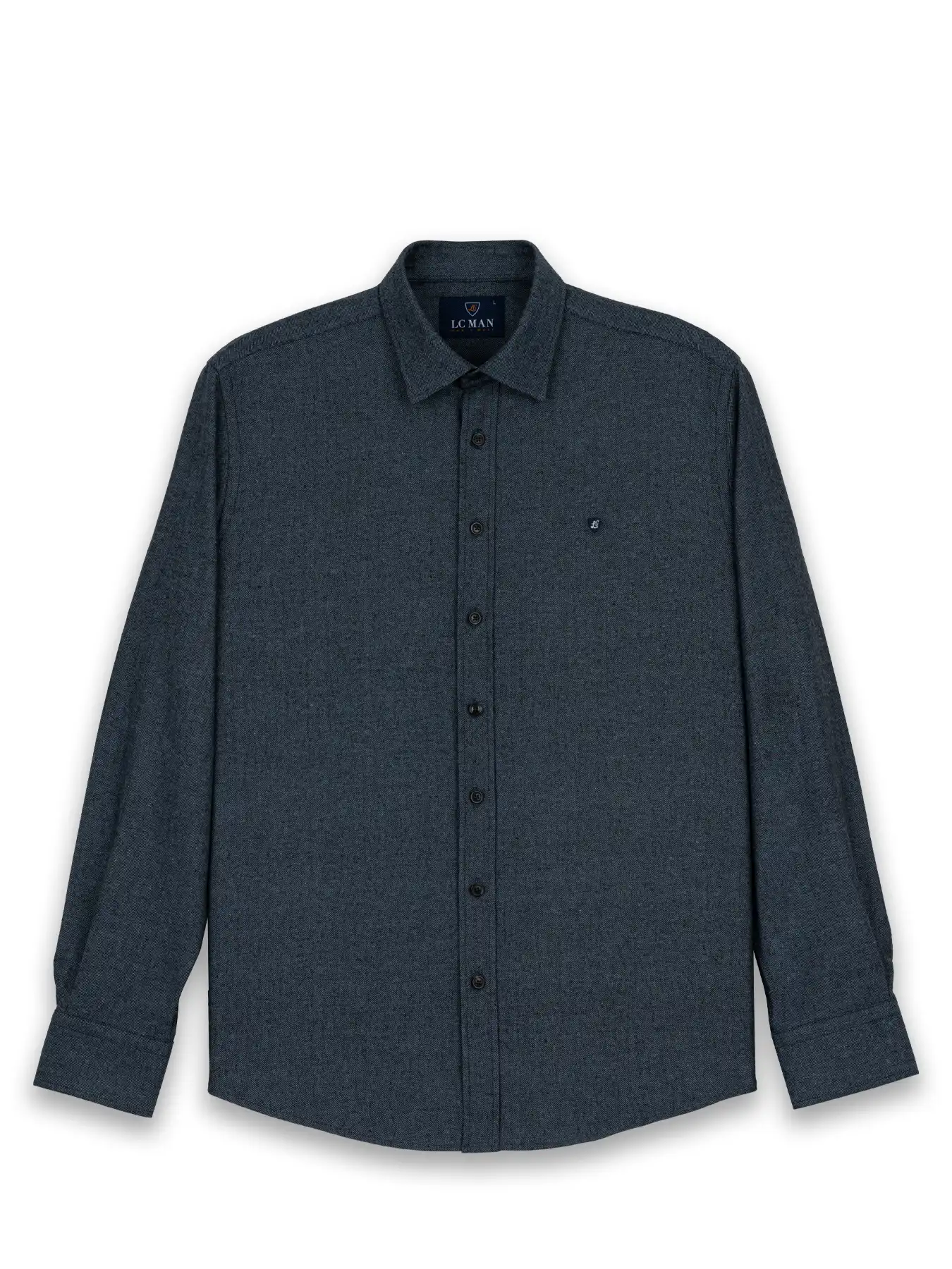 پیراهن آبی تیره آستین بلند ال سی من 17