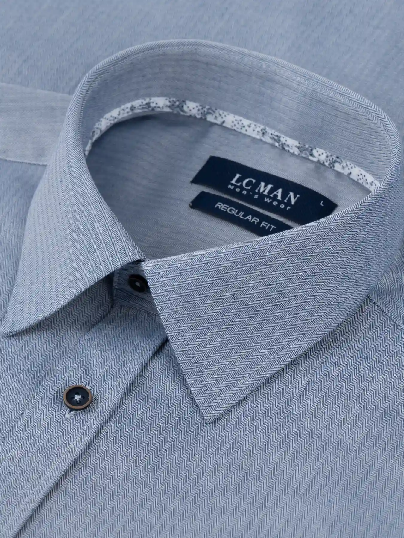 پیراهن آستین بلند آبی ال سی من 14