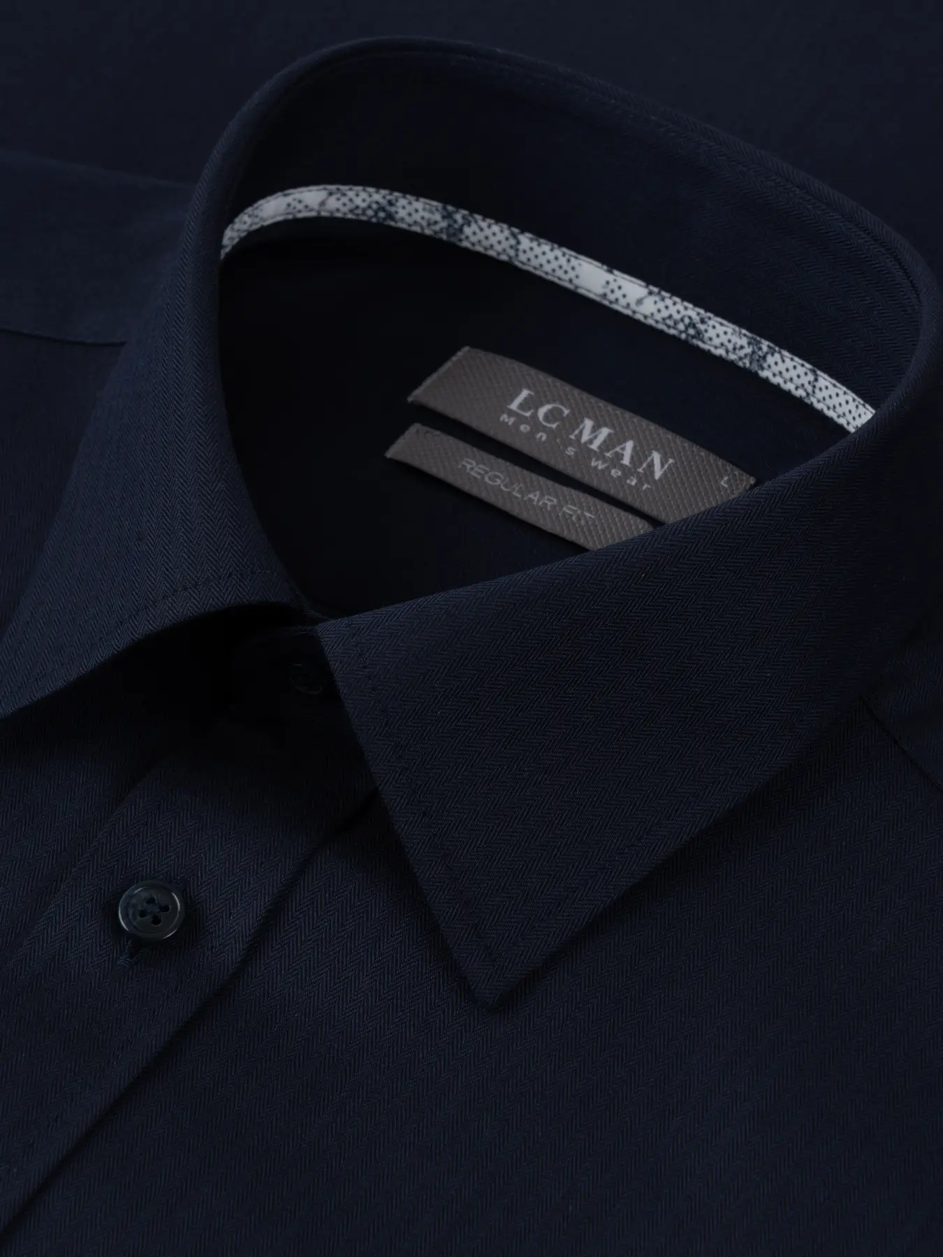 پیراهن آستین بلند سرمه ای تیره ال سی من 14