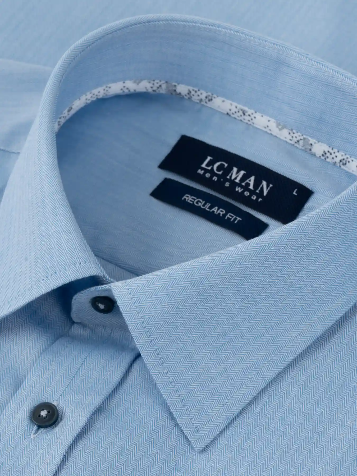 پیراهن آستین بلند آبی ال سی من 14