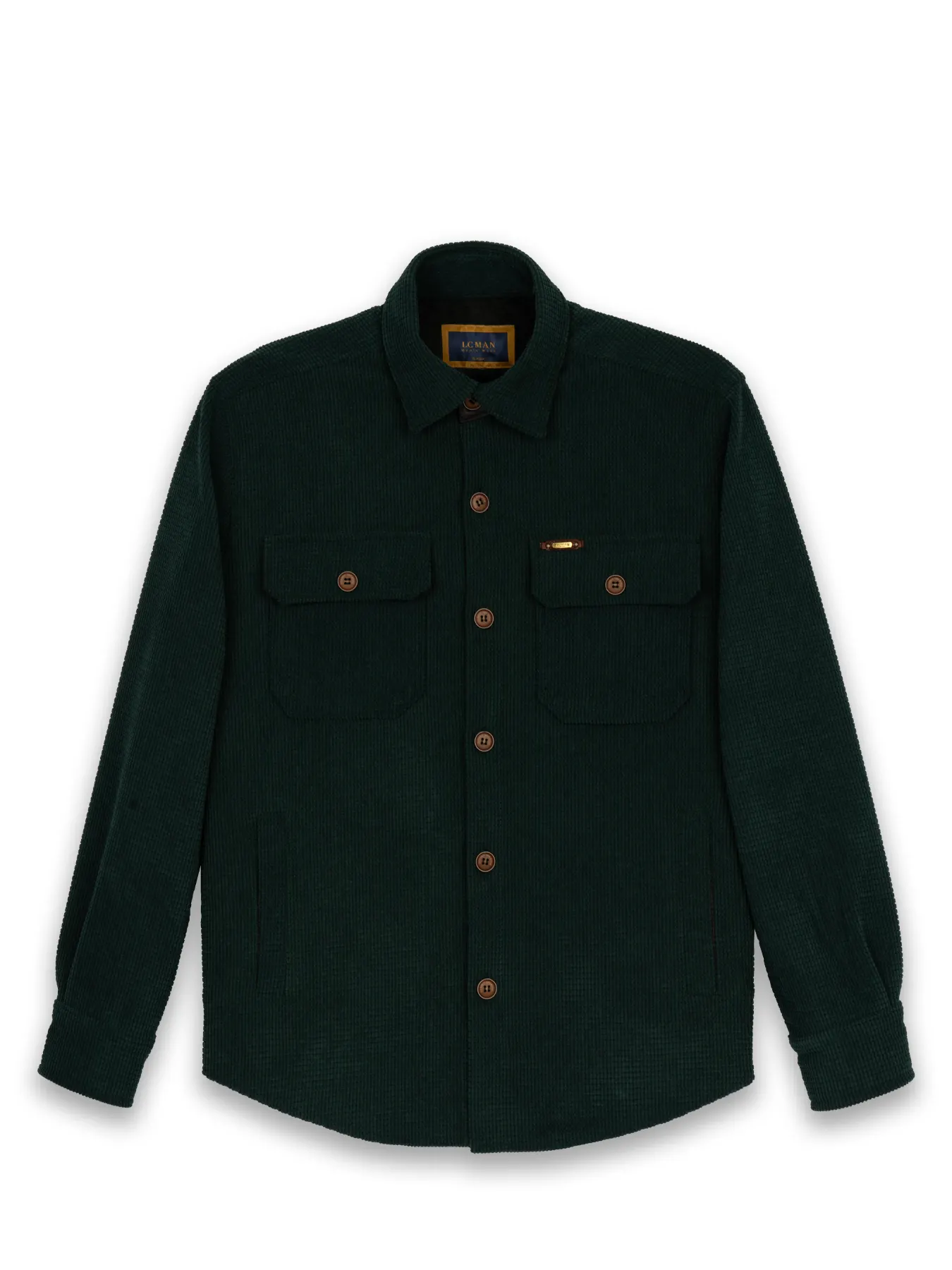 کاپشن سبز ال سی من یقه پهن 