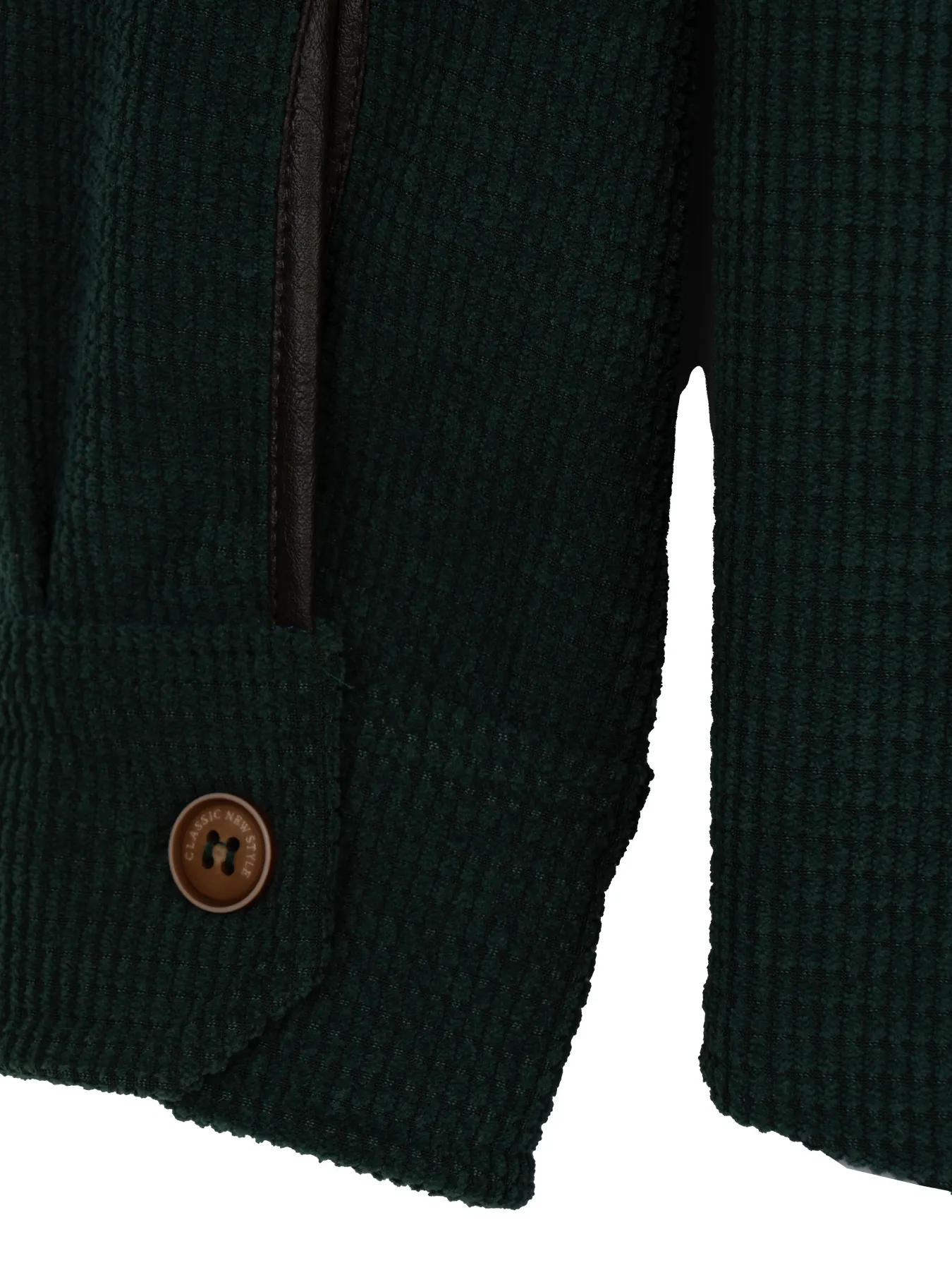 کاپشن سبز ال سی من یقه پهن 