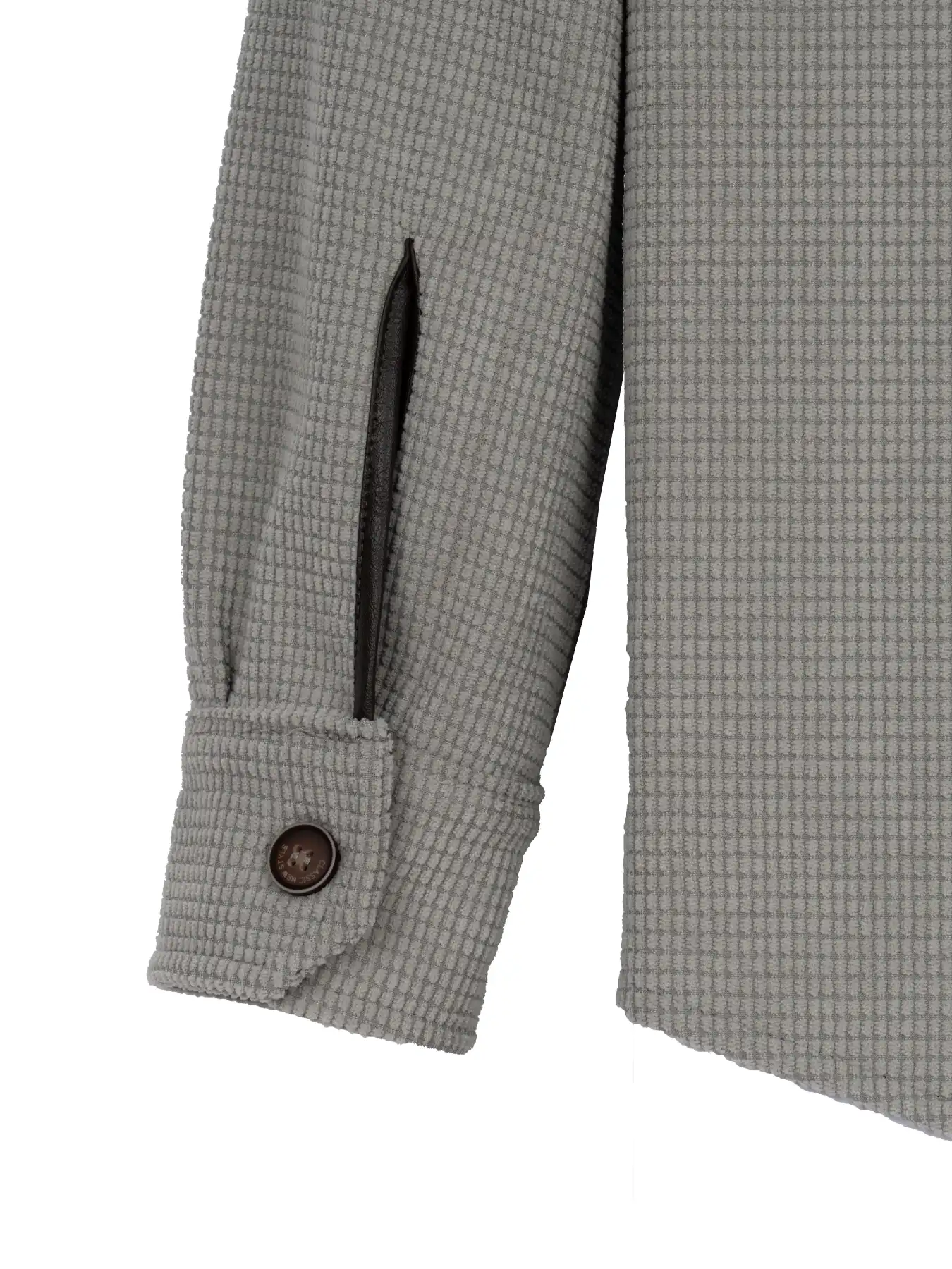 کاپشن طوسی ال سی من یقه پهن