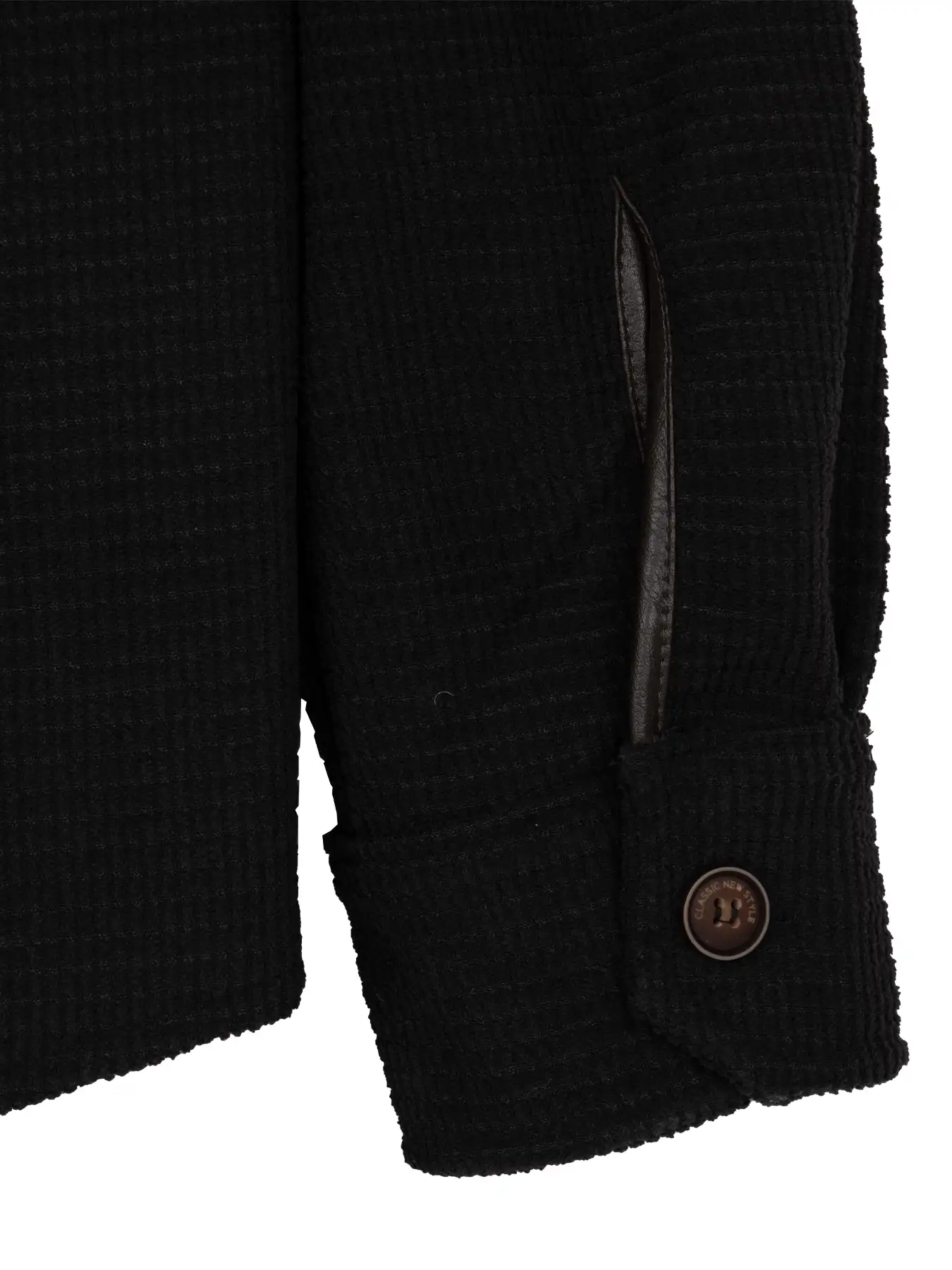 کاپشن مشکی ال سی من یقه پهن