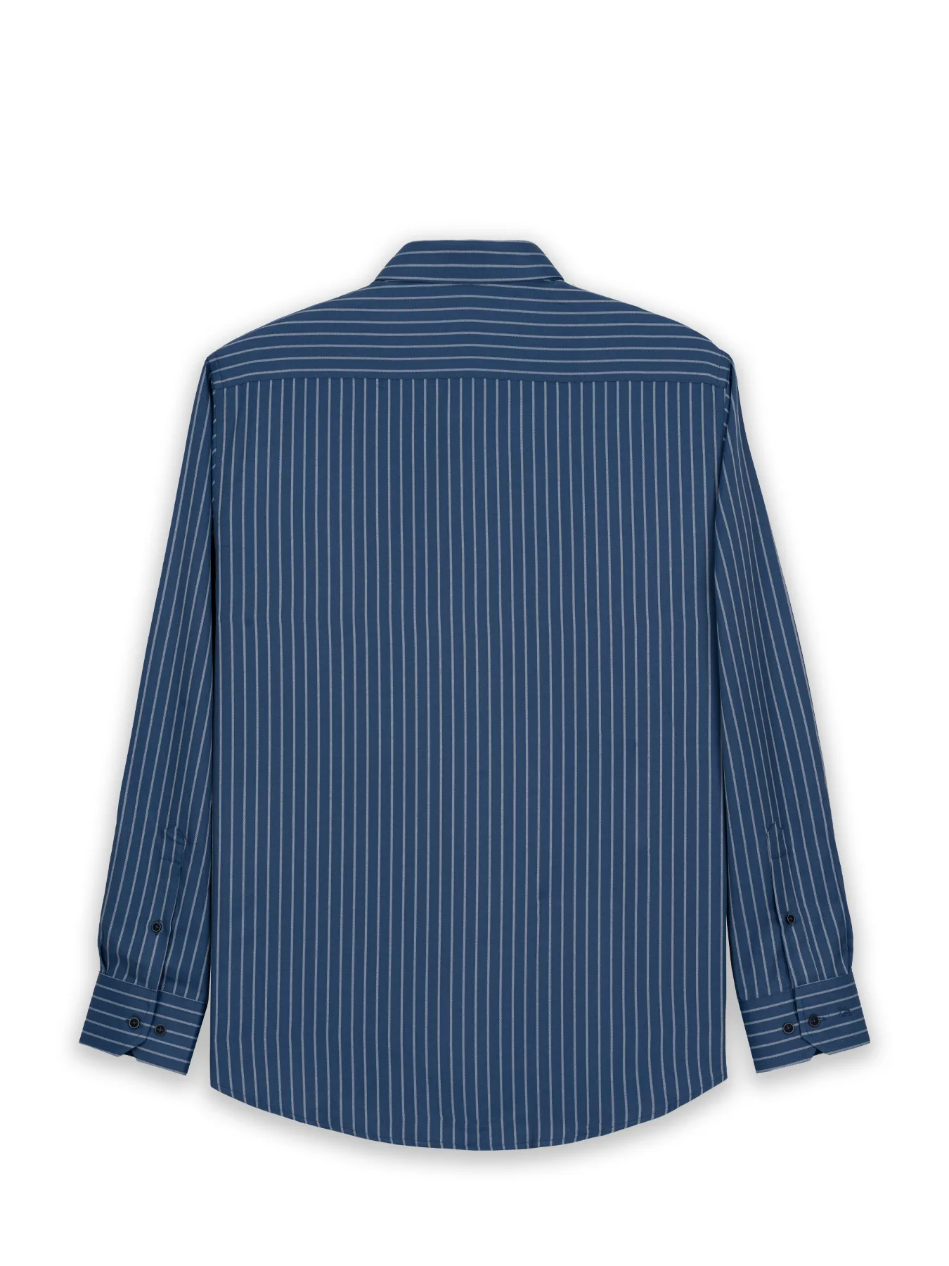 پیراهن آبی تیره راه راه آستین بلند ال سی من 56