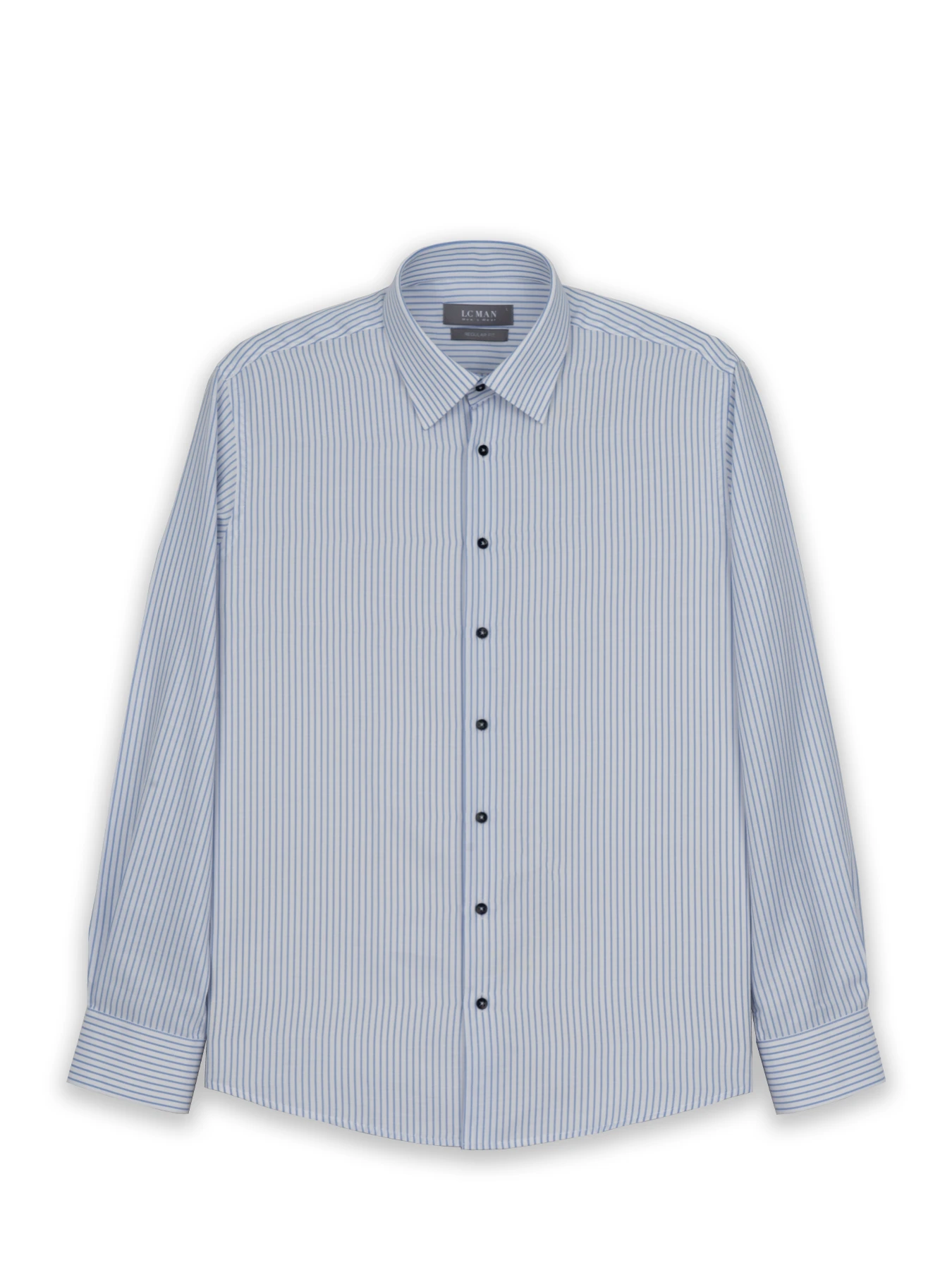 پیراهن آستین بلند سفید راه راه ال سی من 59