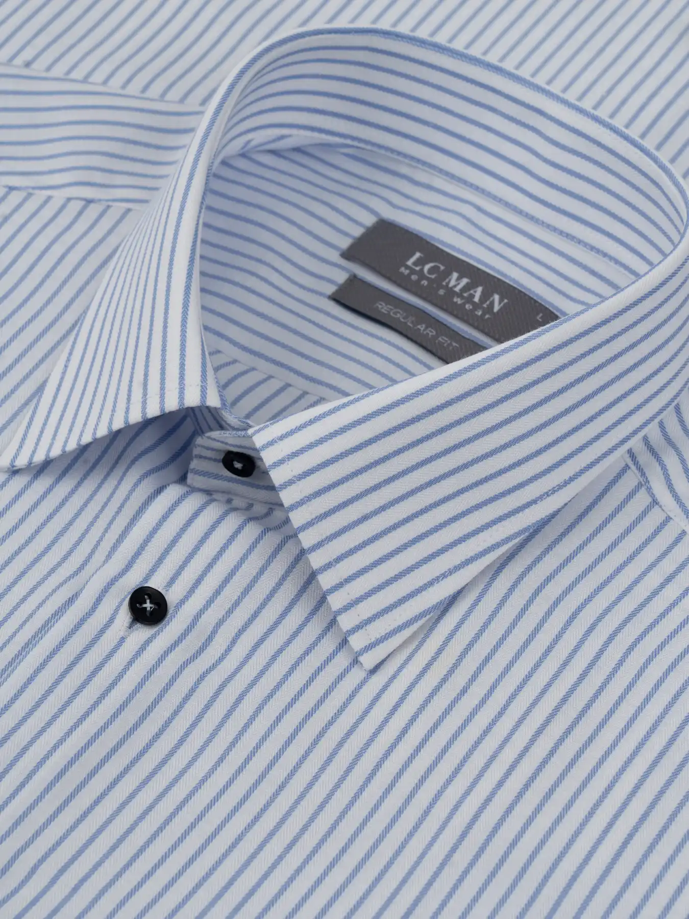 پیراهن آستین بلند سفید راه راه ال سی من 59