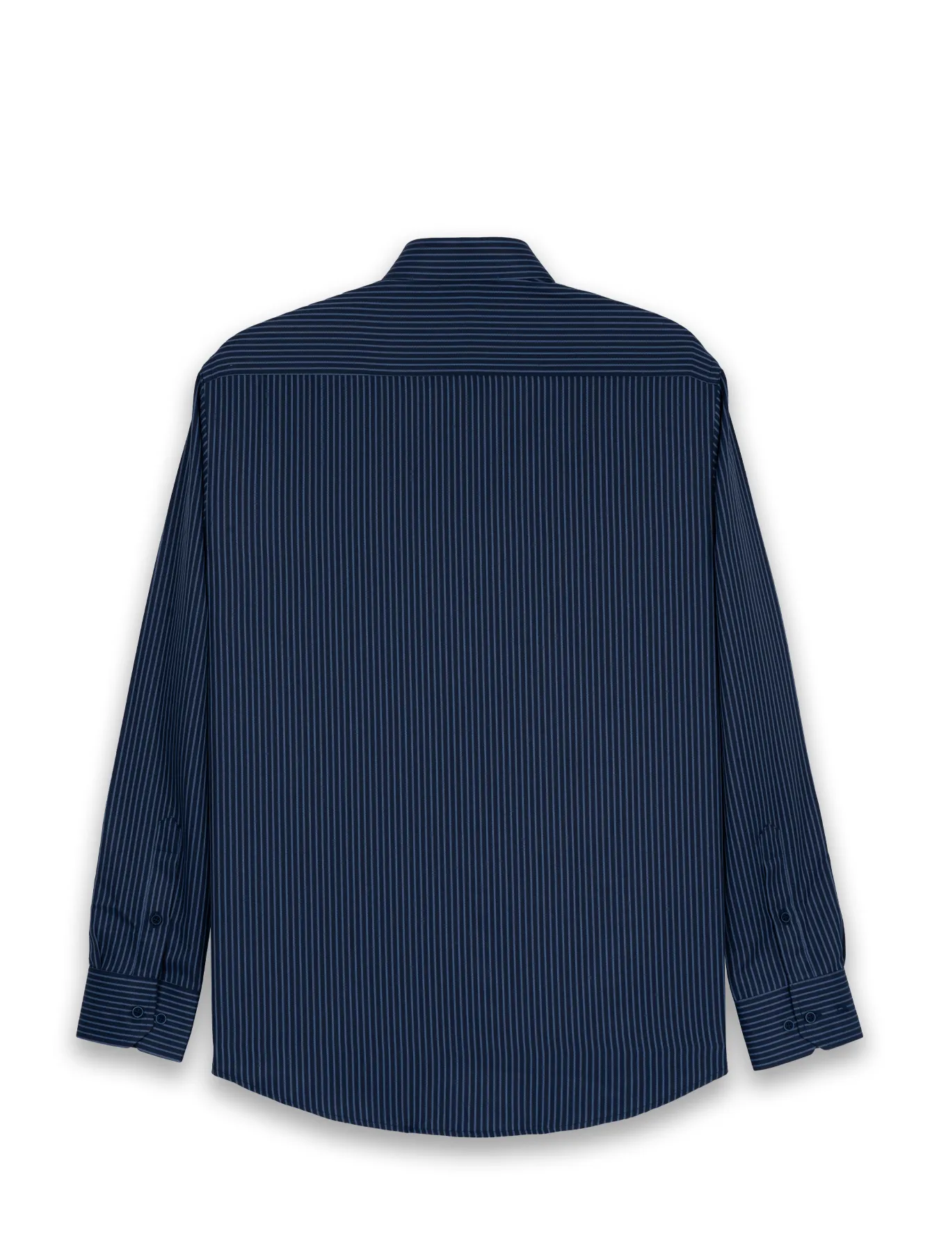 پیراهن آستین بلند راه راه سرمه ای ال سی من 15