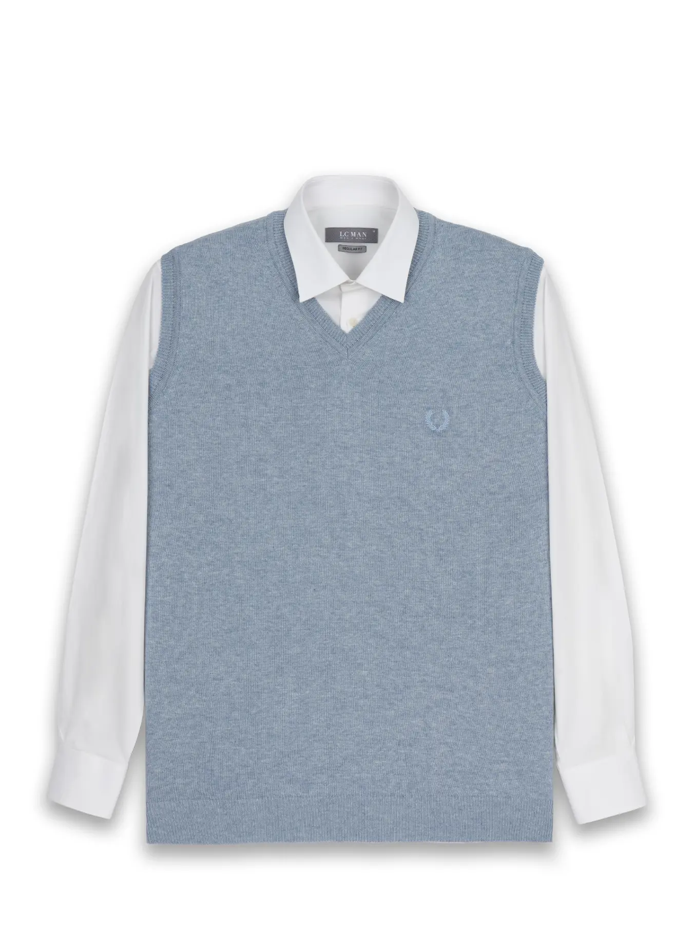 ژیله بافت یقه هفت ساده آبی