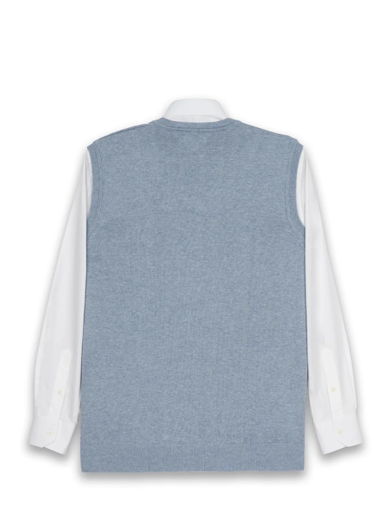 ژیله بافت یقه هفت ساده آبی