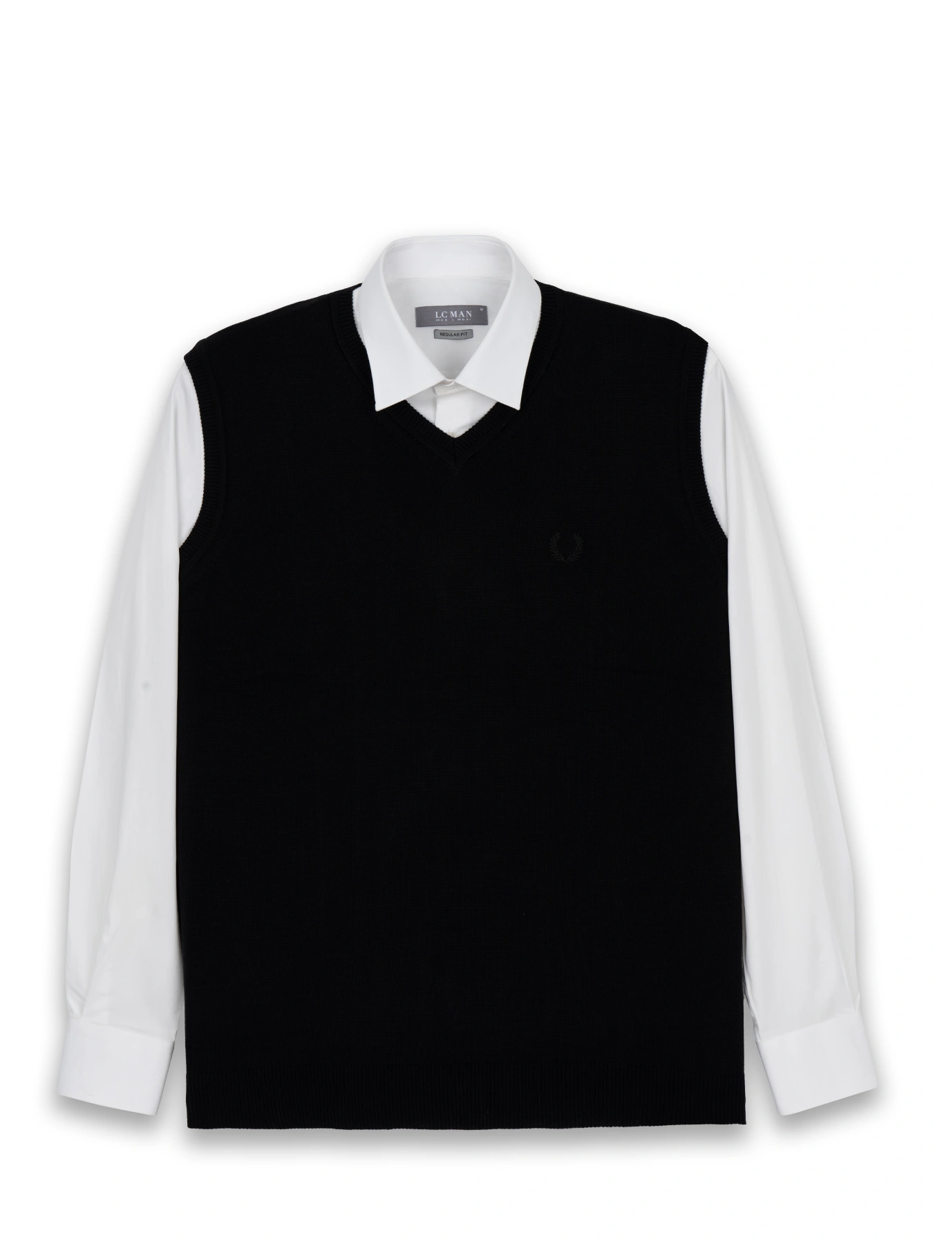 ژیله بافت یقه هفت ساده مشکی